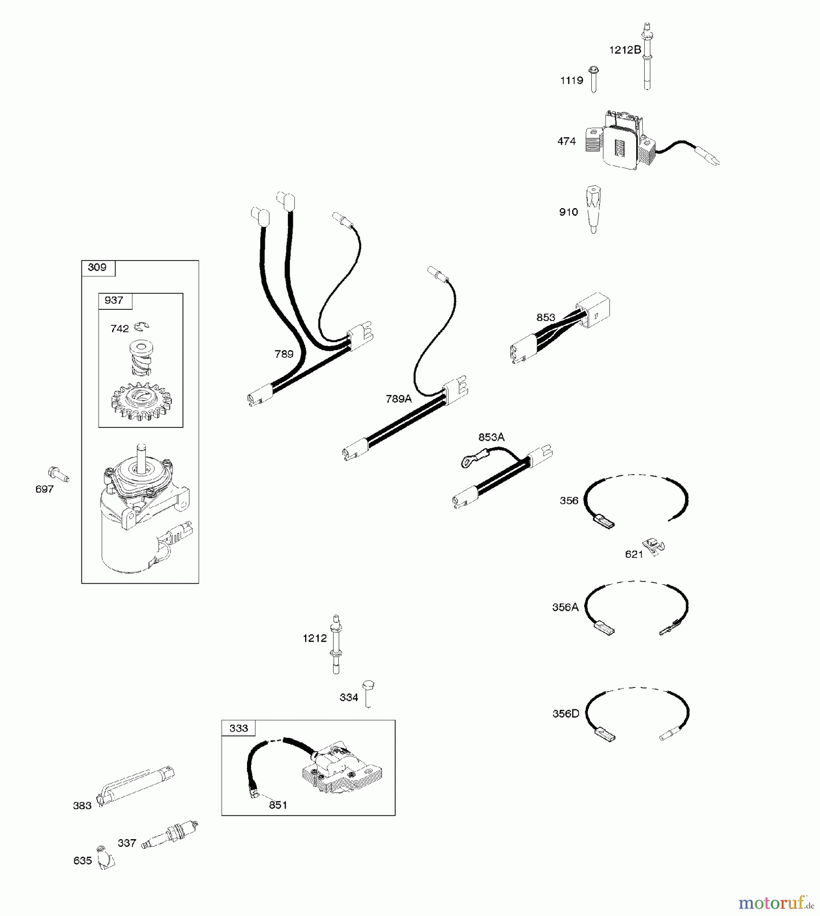 Viking Motoren B & S 12. . . 122Q02-0147-B1 J - Zündung