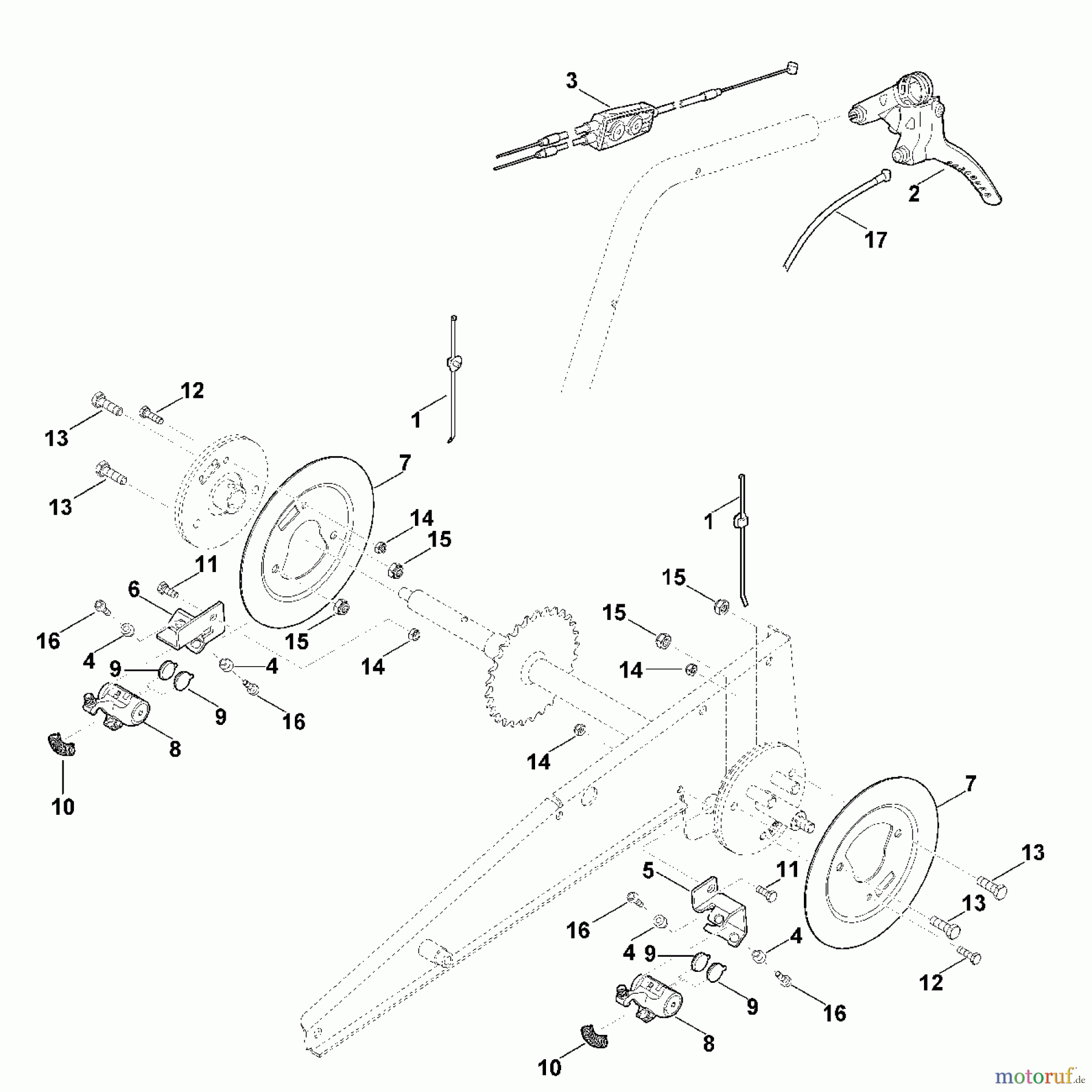 Viking Rasenmäher Zubehör Rasenmäher ABR 600 Bremse MB 6 RH/RV A - Bremse