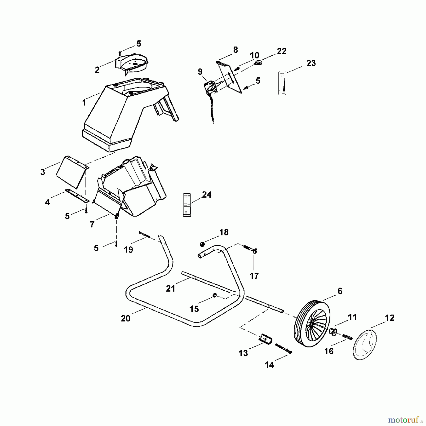Viking Häcksler Benzin GB 370.1 S A - Grundgerät