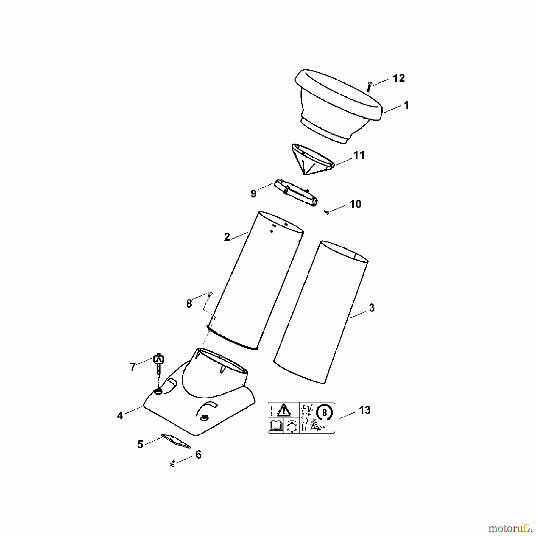 Viking Häcksler Benzin GB 370.1 S C - Trichter
