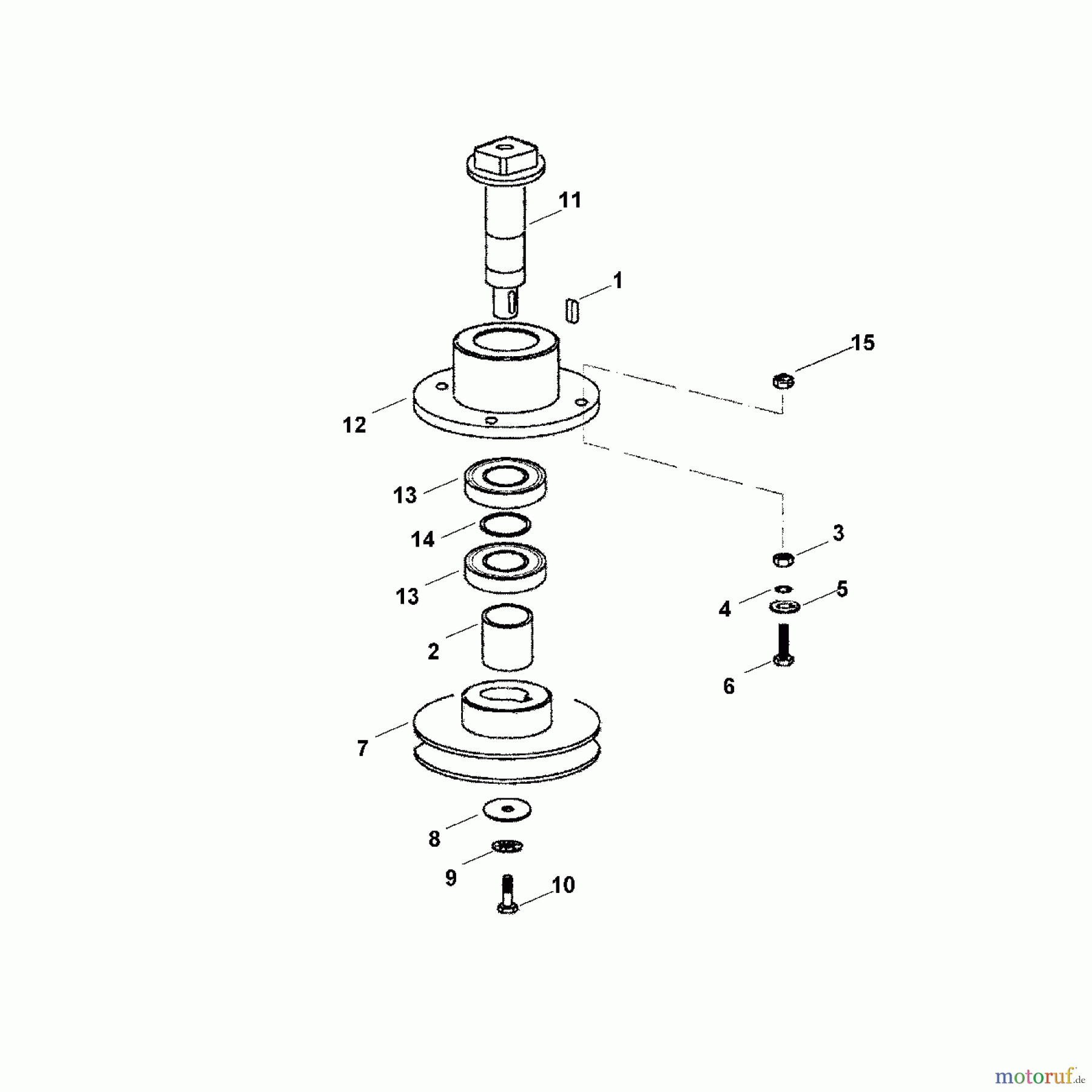 Viking Häcksler Benzin GB 370.1 S E - Messerwelle