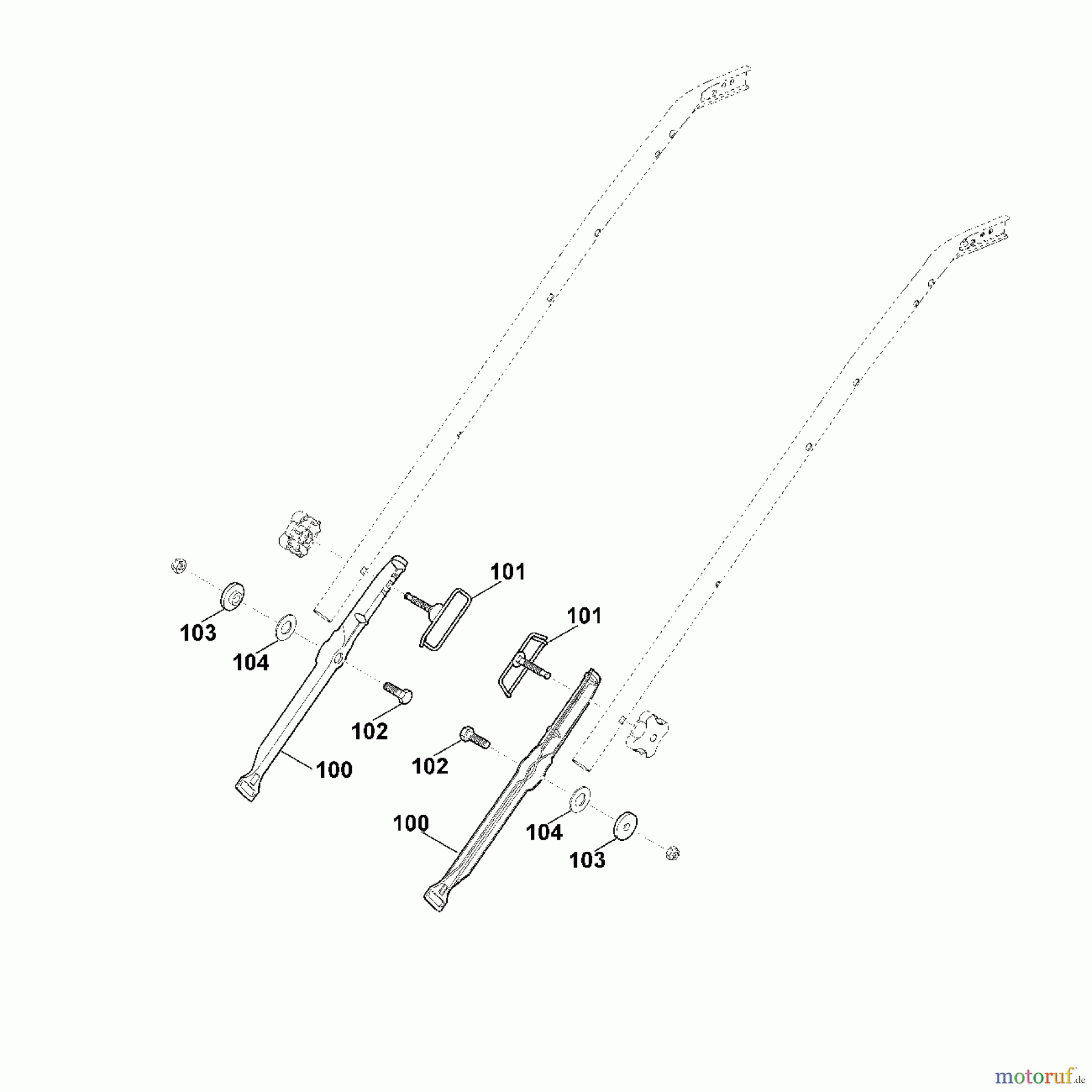  Viking Rasenmäher Benzinrasenmäher MB 650.0 KS, MB 650.0 VS B1 - Lenker Unterteil (f. ältere Bauart)