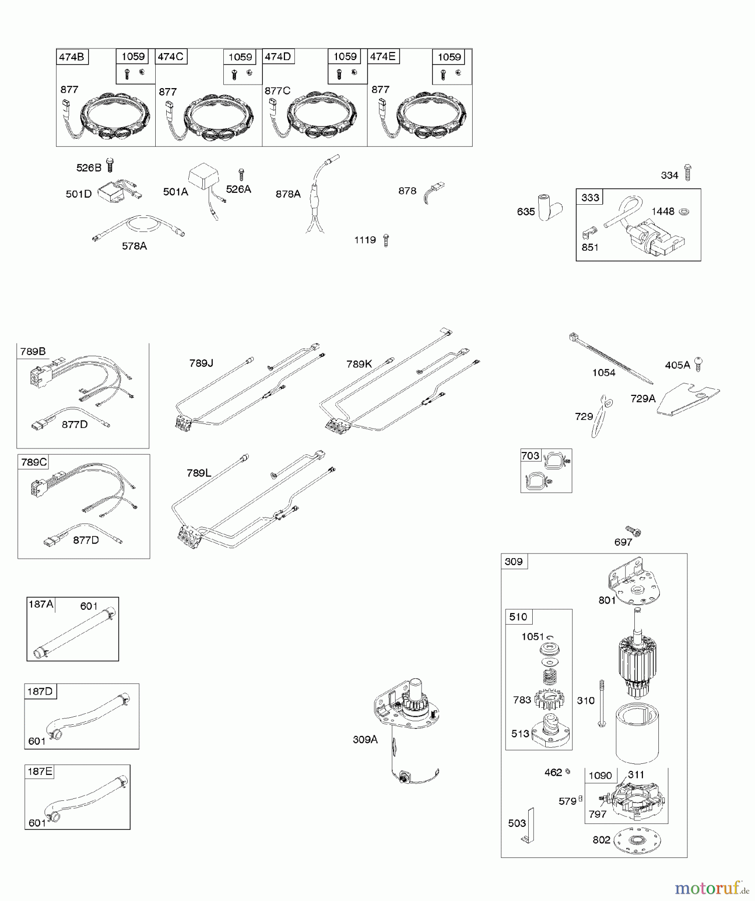 Viking Motoren B & S 44. . . 445577-0138-B1 B - Generator, Kraftstoffversorgung