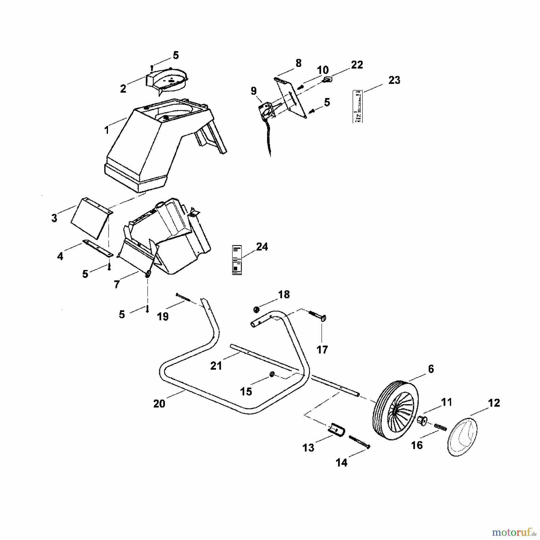 Viking Häcksler Benzin GB 370, GB 370 S A - Grundgerät