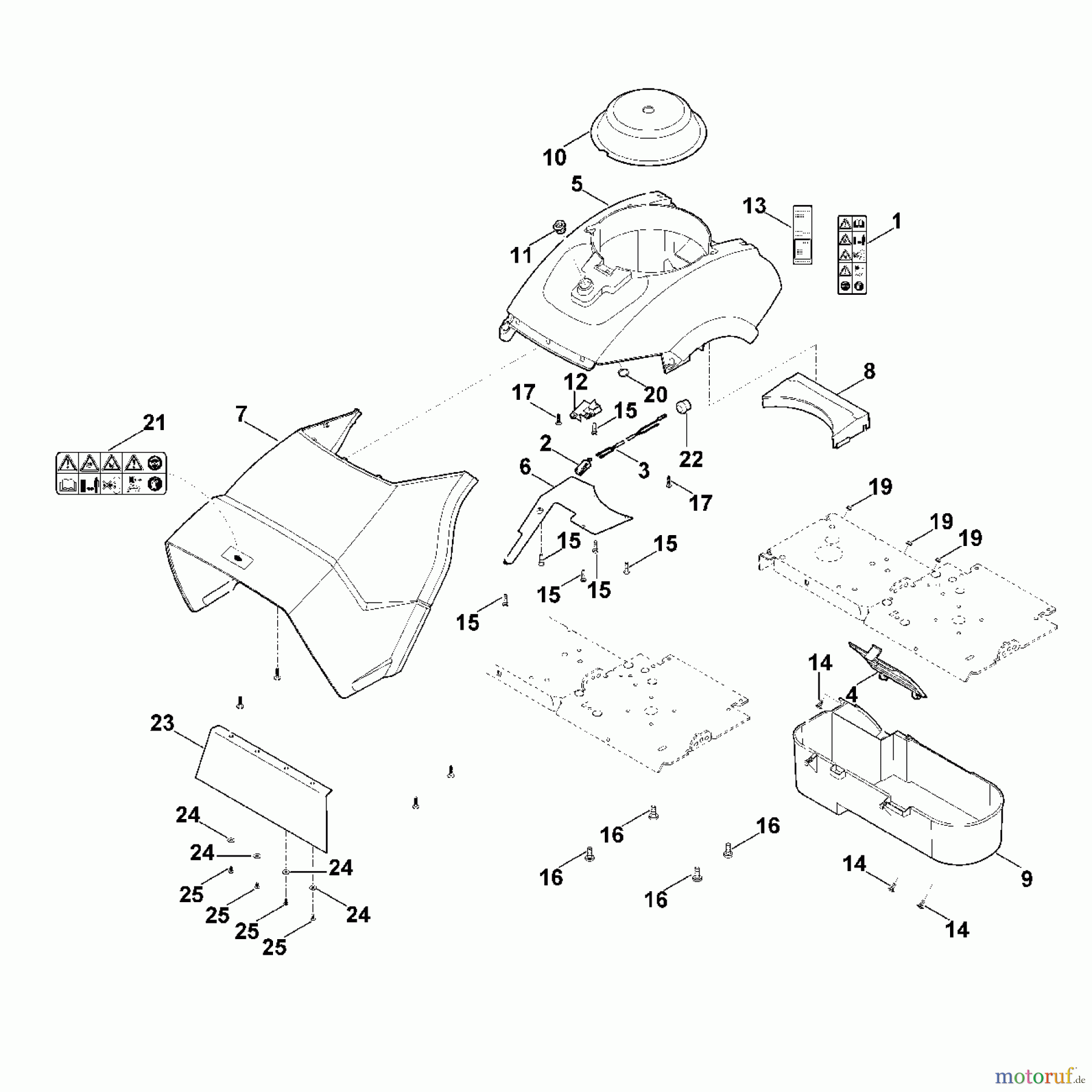 Viking Häcksler Benzin GB 460.1 C B - Gehäuse