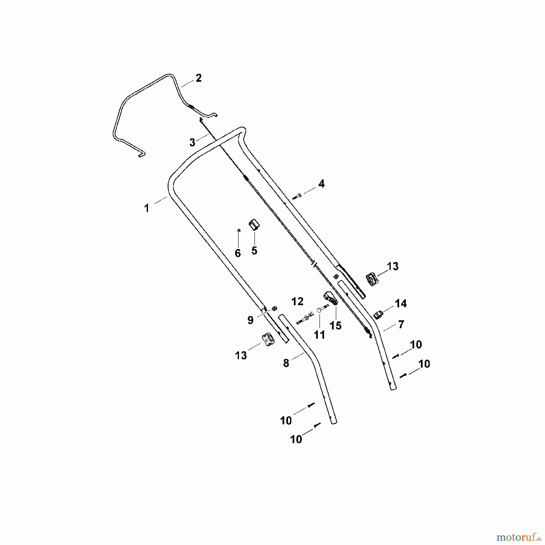  Viking Rasenmäher Benzinrasenmäher MB 410, MB 460 A - Lenker
