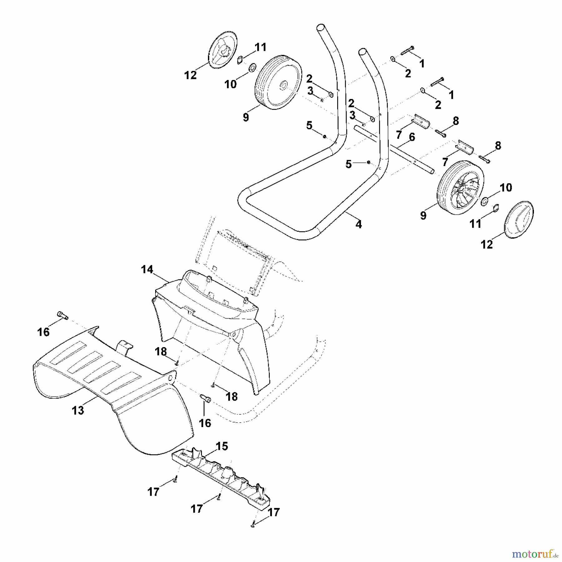 Viking Häcksler Elektro GE 260.1 C - Radfuß