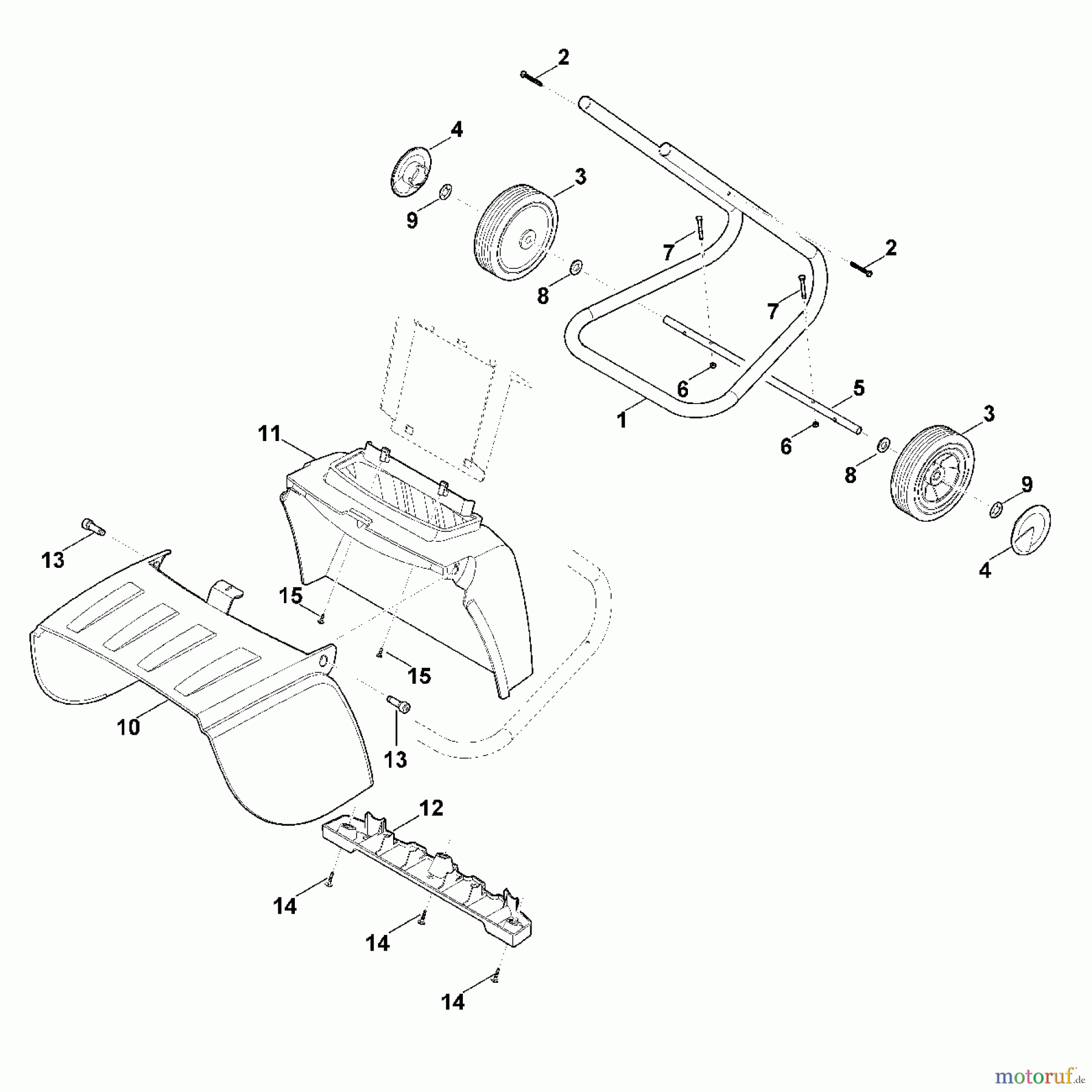 Viking Häcksler Elektro GE 105.1 C - Radfuß