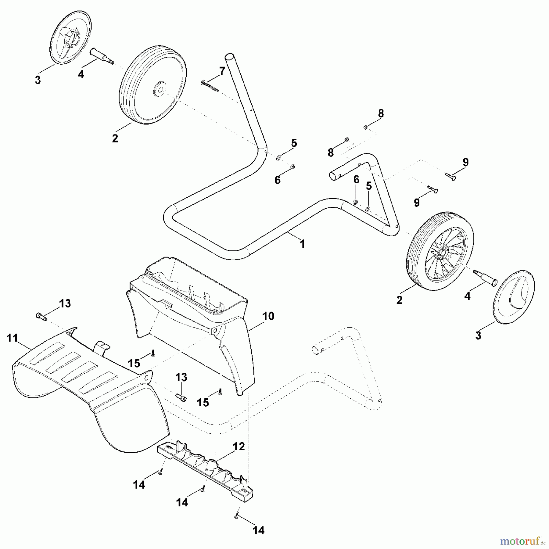 Viking Häcksler Benzin GB 370.2 S D - Radfuß