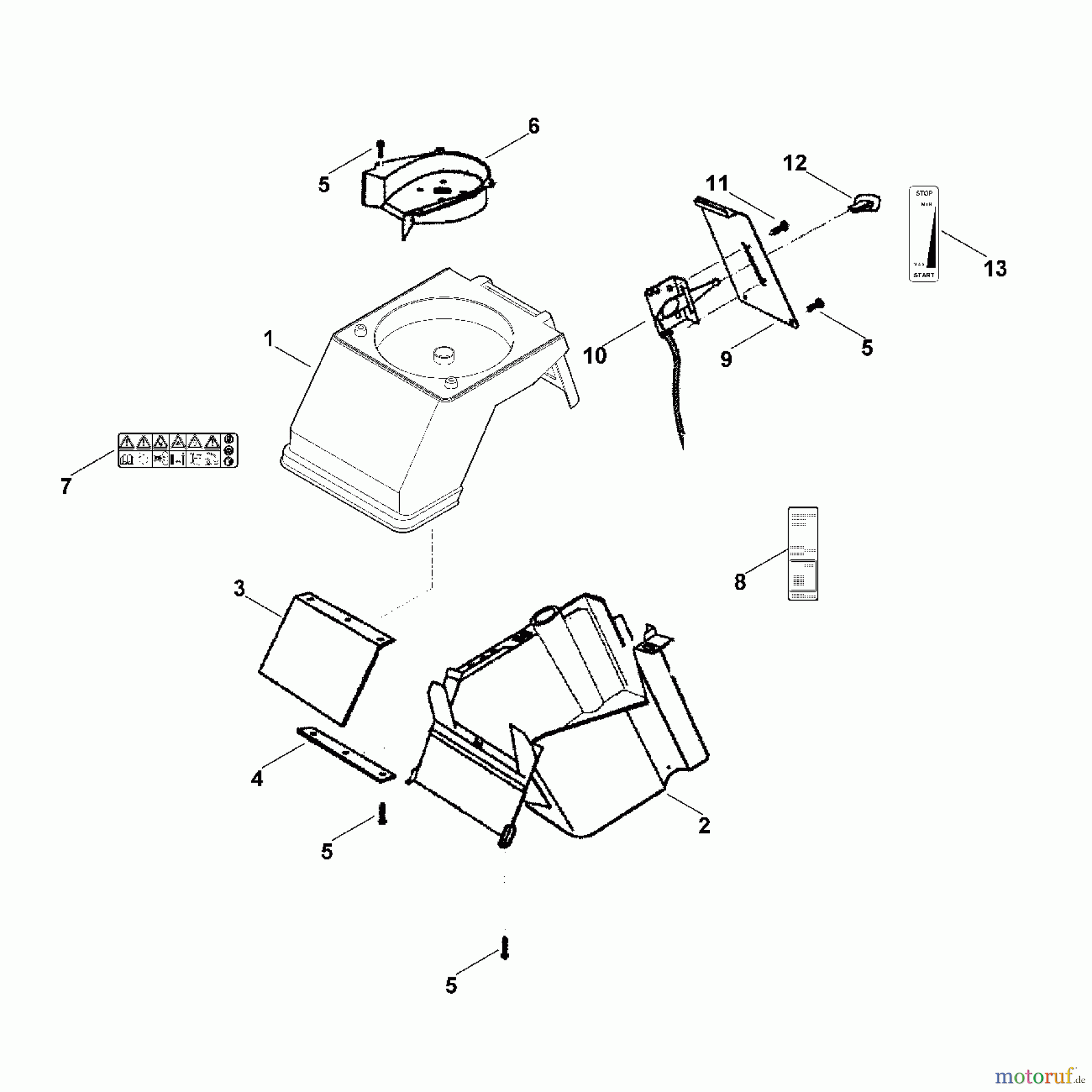 Viking Häcksler Benzin GB 370.2 S B - Gehäuse