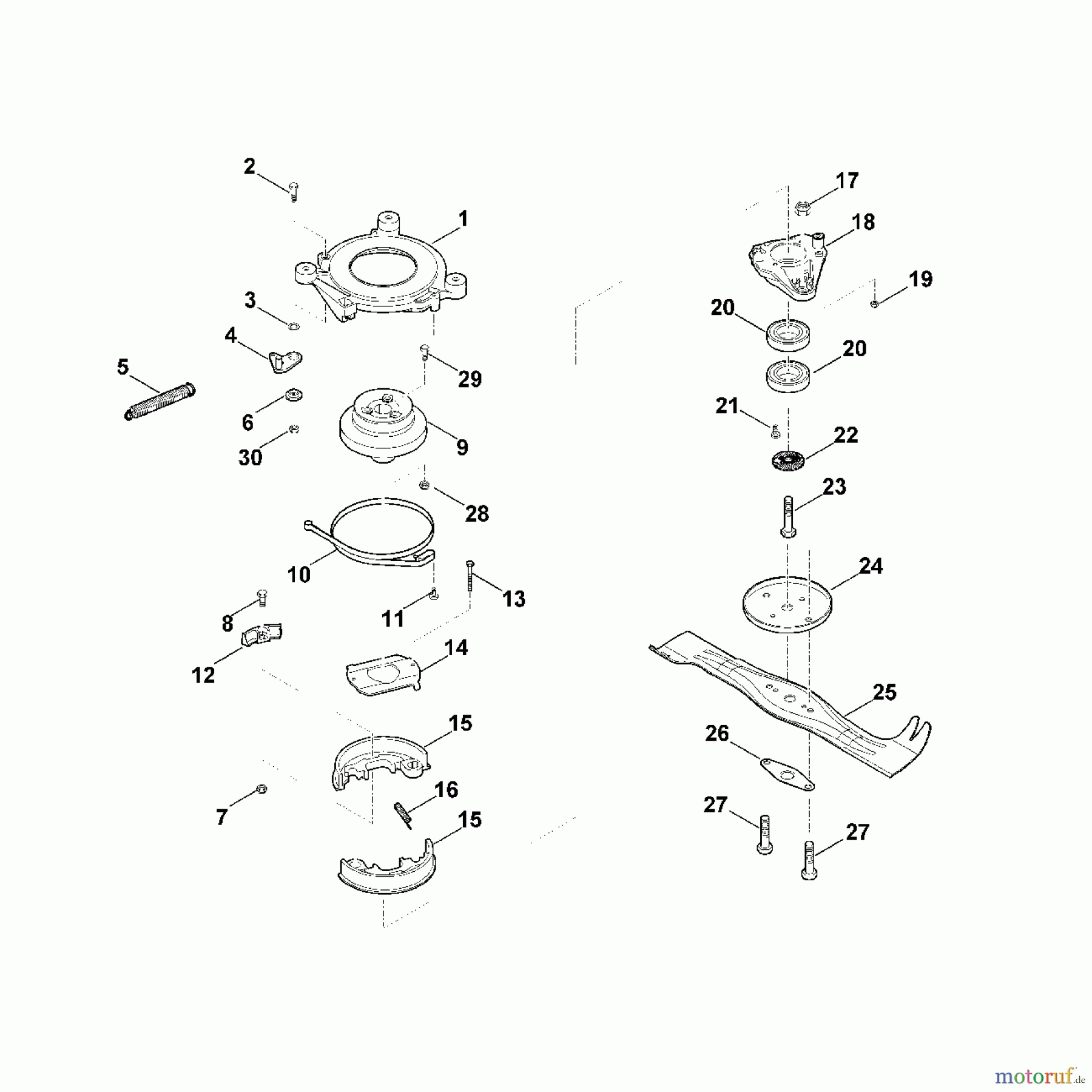  Viking Rasenmäher Benzinrasenmäher MB 750.2 KS I - Messer, Messerkupplung