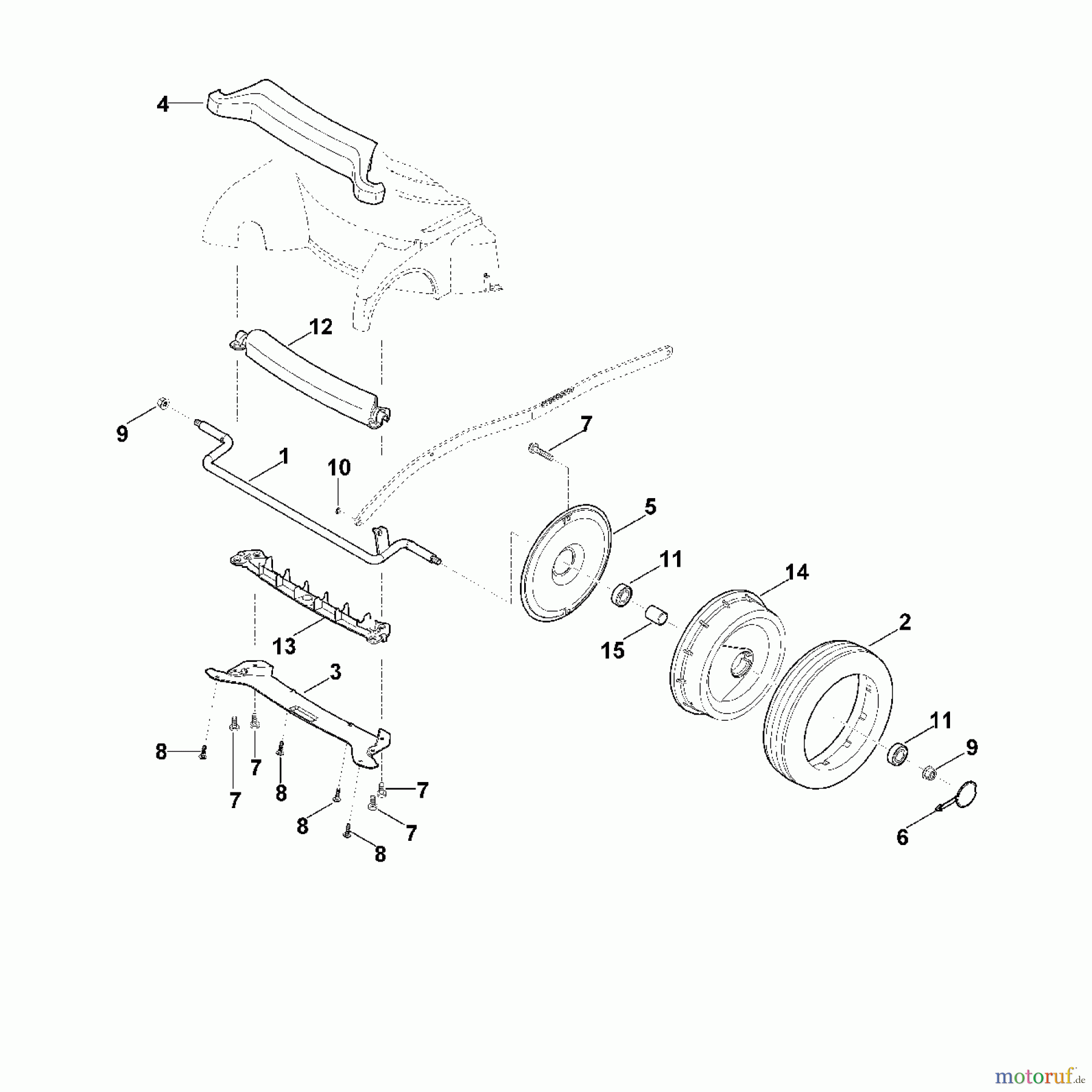  Viking Rasenmäher Benzinrasenmäher MB 750.2 KS E - Vorderachse