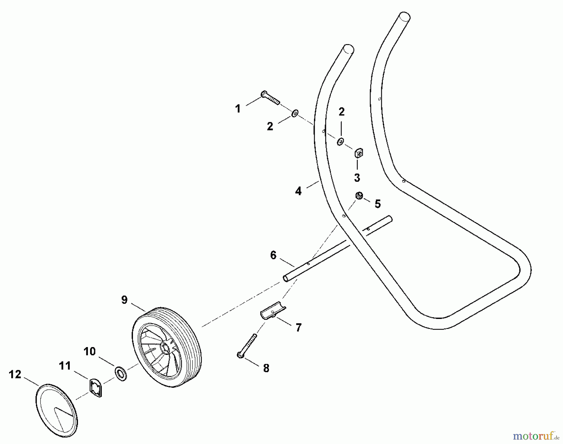 Viking Häcksler Elektro GE 150 C - Radfuß