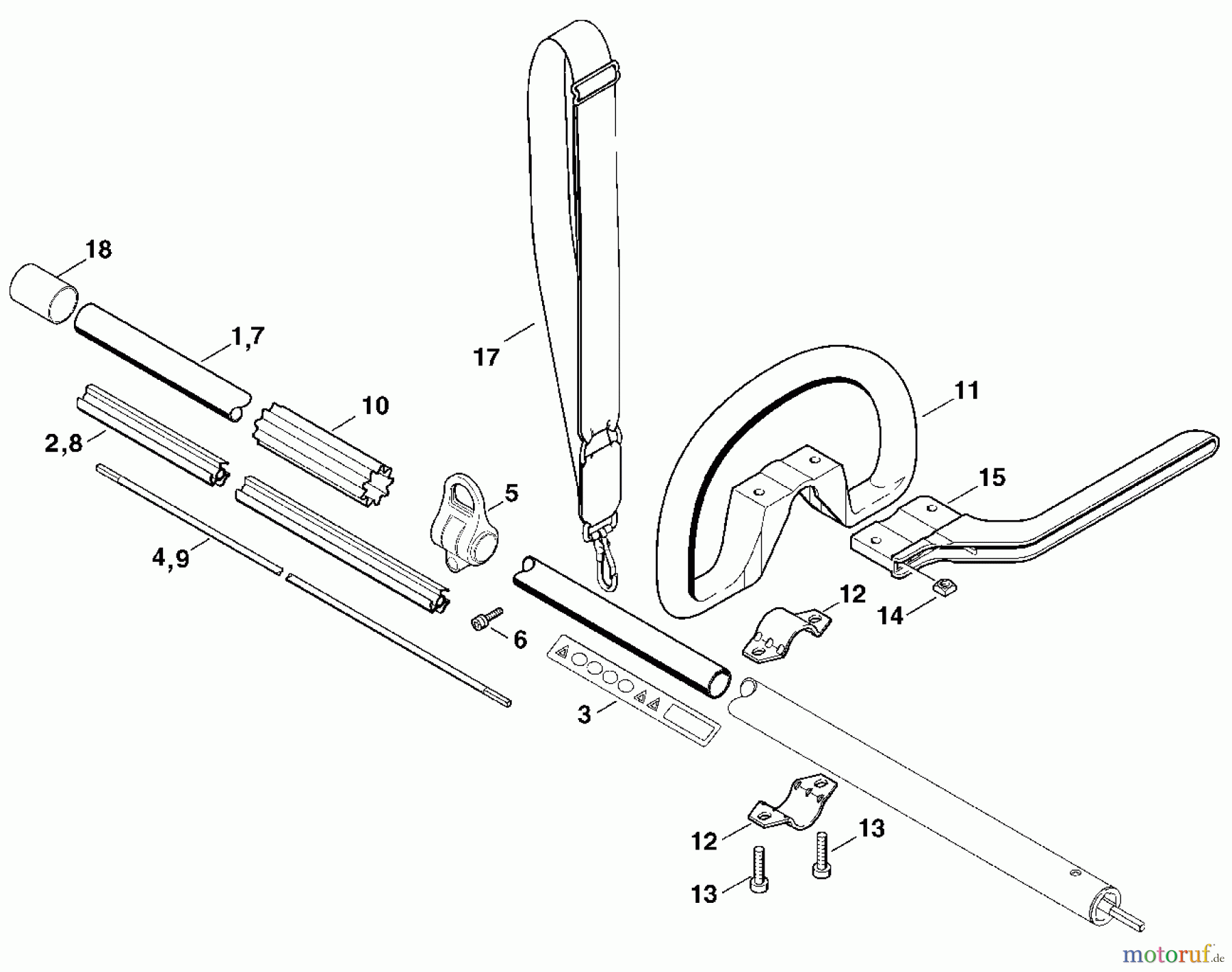 Viking Handgeführte Elektrogeräte Heckenschneider Elektro HEL 700, 700 K B - Schutzrohr, Rundumgriff