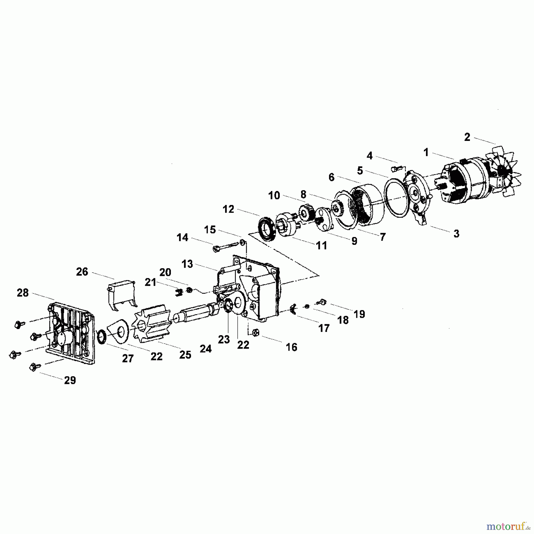 Viking Häcksler Elektro GE 35 L E - Motor, Schneidwerk