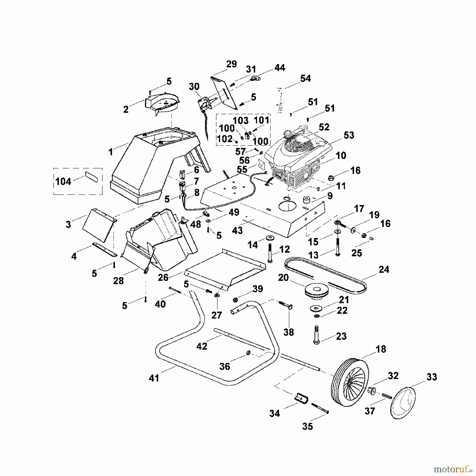 Viking Häcksler Benzin GB 350 B - Grundgerät