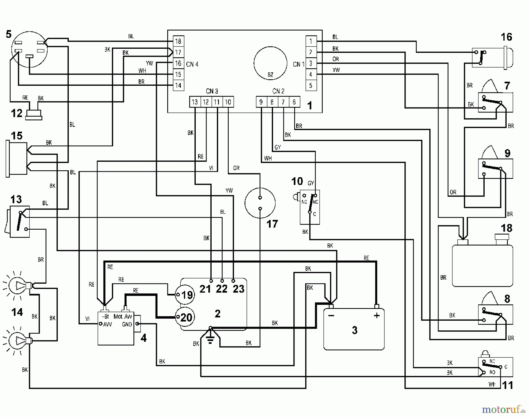  Viking Aufsitzmäher Aufsitzmäher MT 795 N1 - Schaltplan