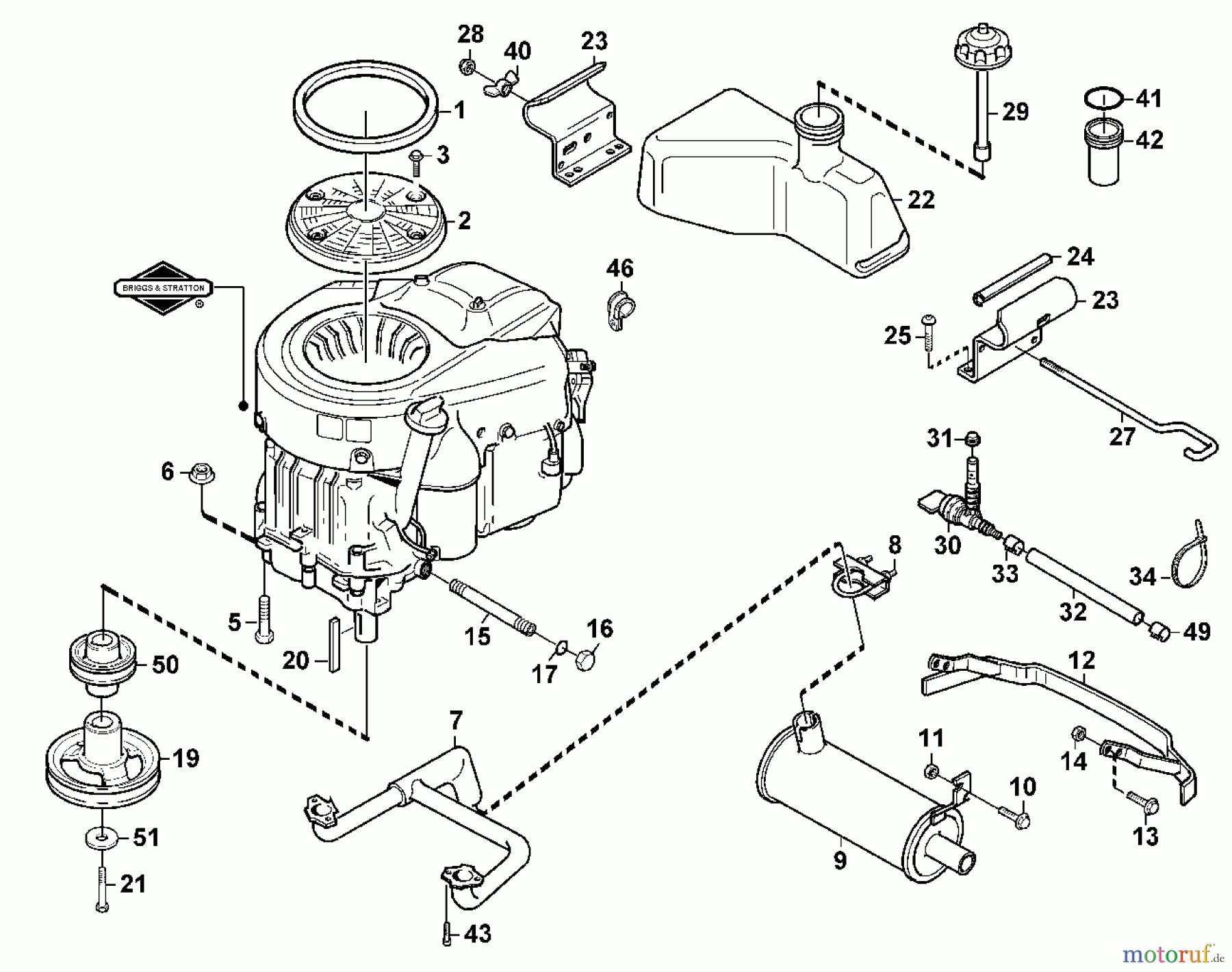 Viking Aufsitzmäher Aufsitzmäher MF 880 K - Motor