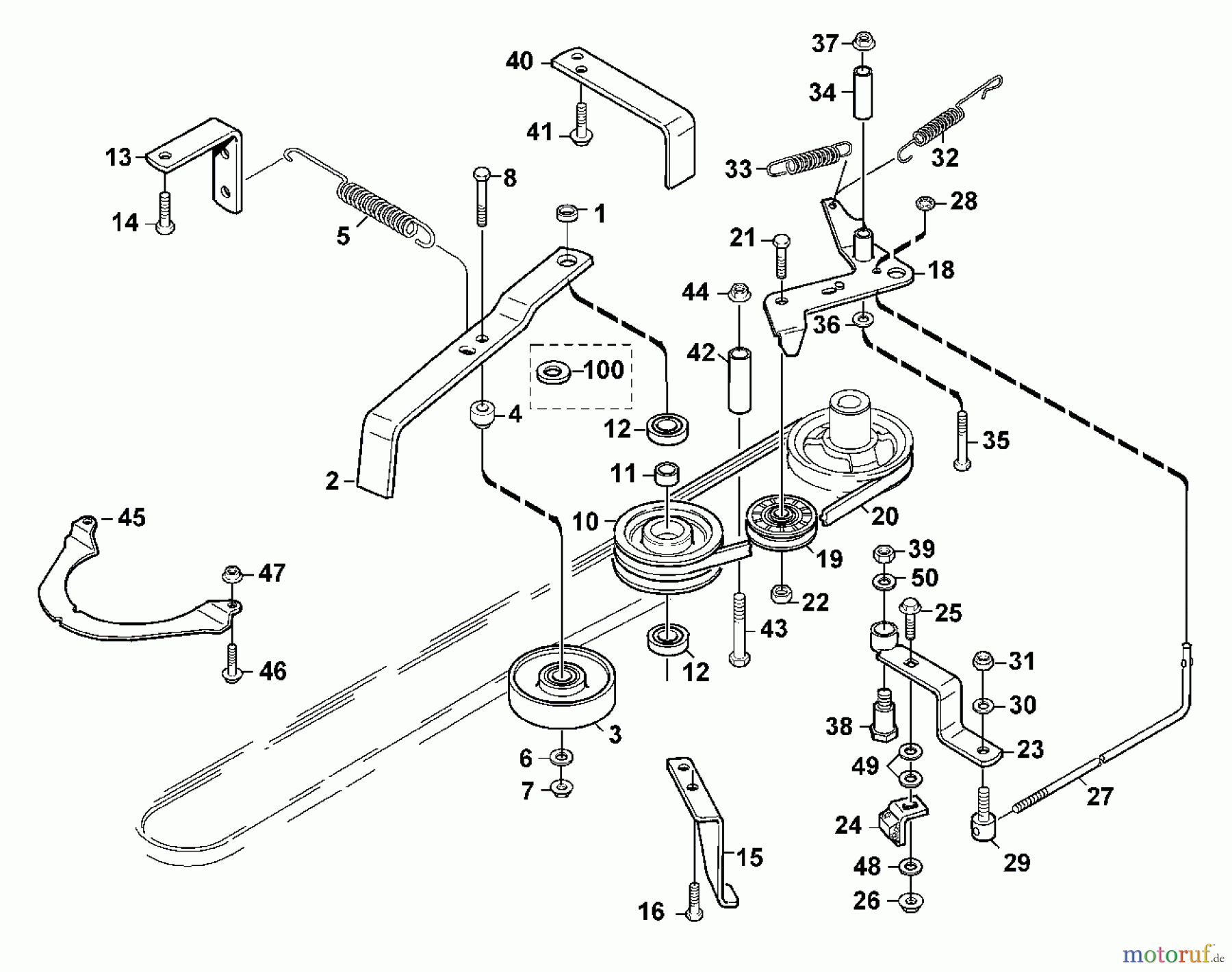 Viking Aufsitzmäher Aufsitzmäher MF 880 N - Mähwerksantrieb