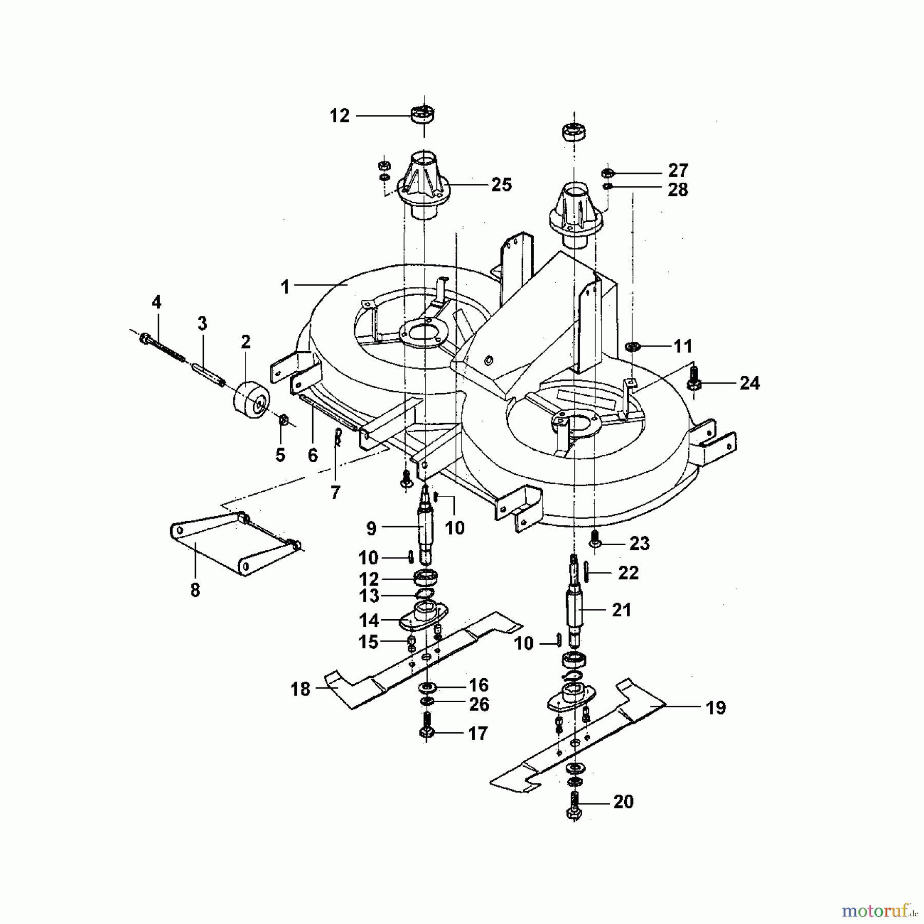 Viking Aufsitzmäher Aufsitzmäher MT 680 I - Mähwerk - 1