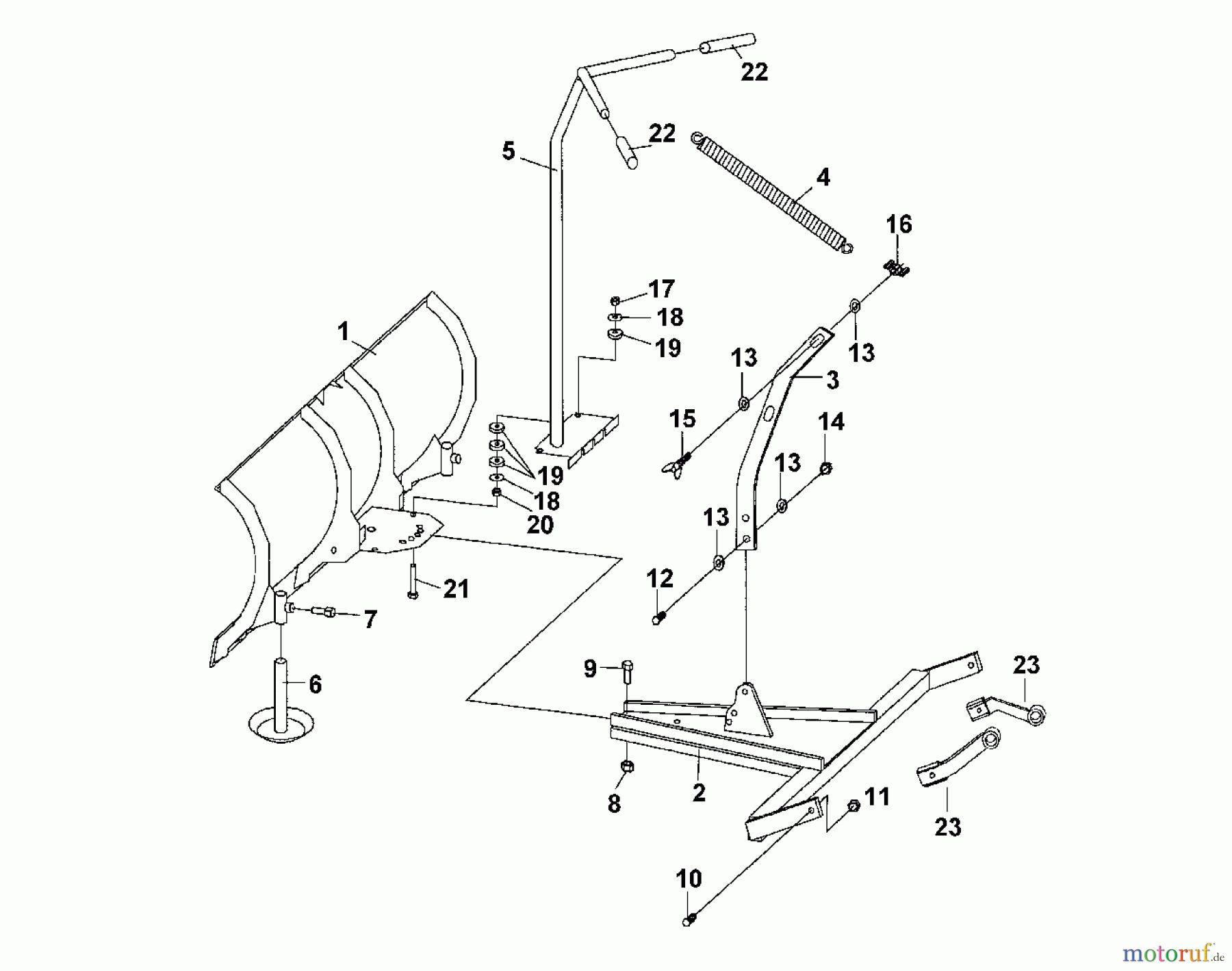  Viking Aufsitzmäher Zubehör Aufsitzmäher ASS 447  Schneeräumschild 120 cm A - Schneeräumschild