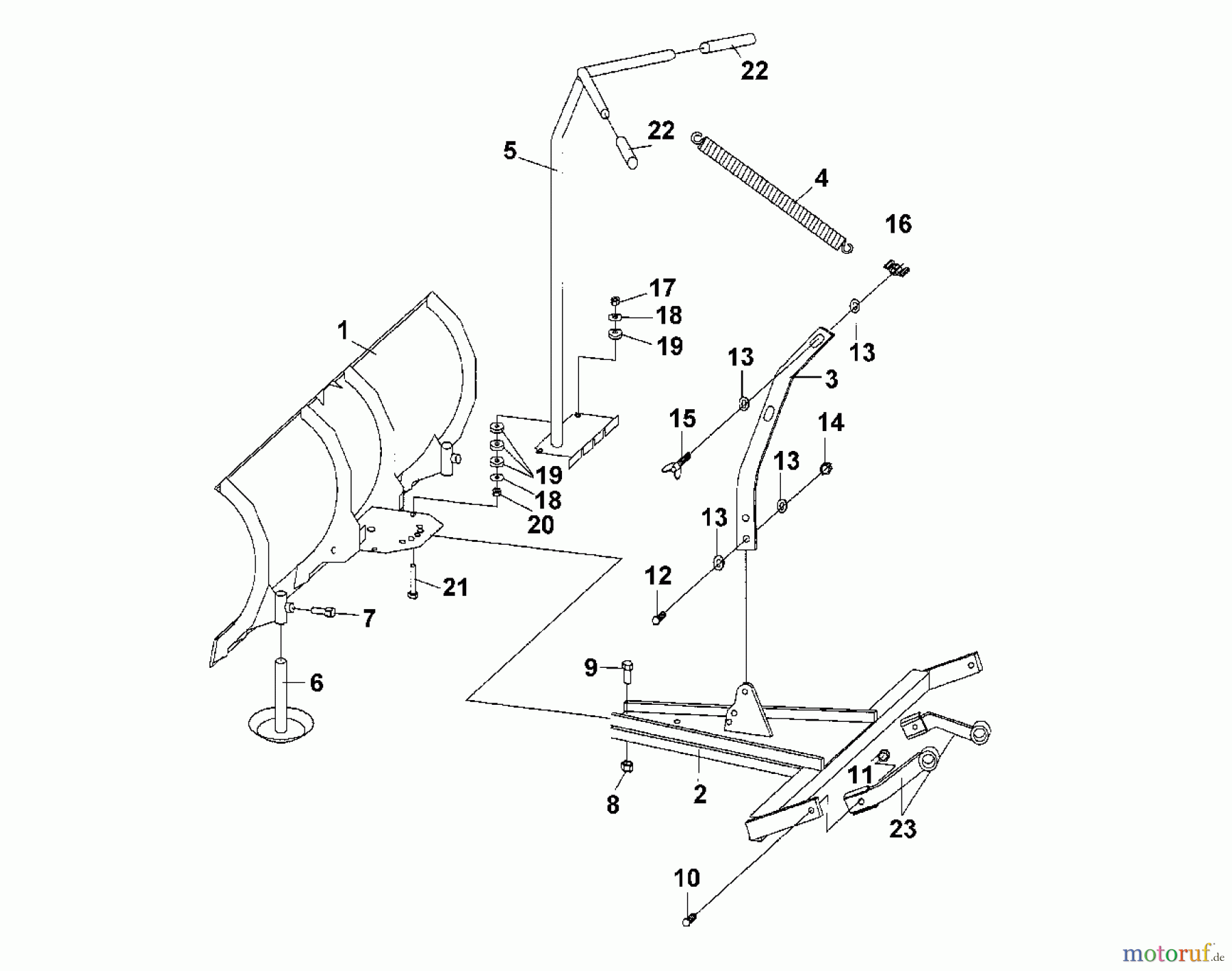  Viking Aufsitzmäher Zubehör Aufsitzmäher ASS 847  Schneeräumschild 120 cm A - Schneeräumschild