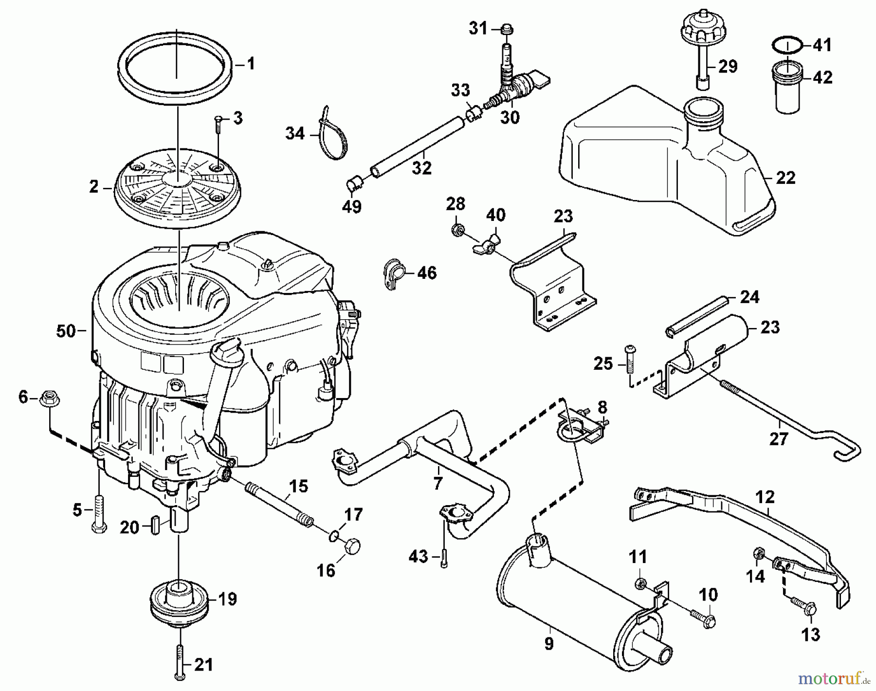 Viking Aufsitzmäher Aufsitzmäher MF 890 PRO L - Motor