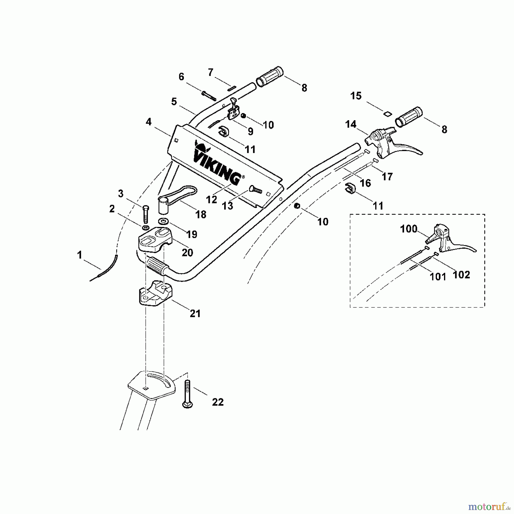 Viking Motorgartengeräte Motorhacken VH 540 A - Lenker
