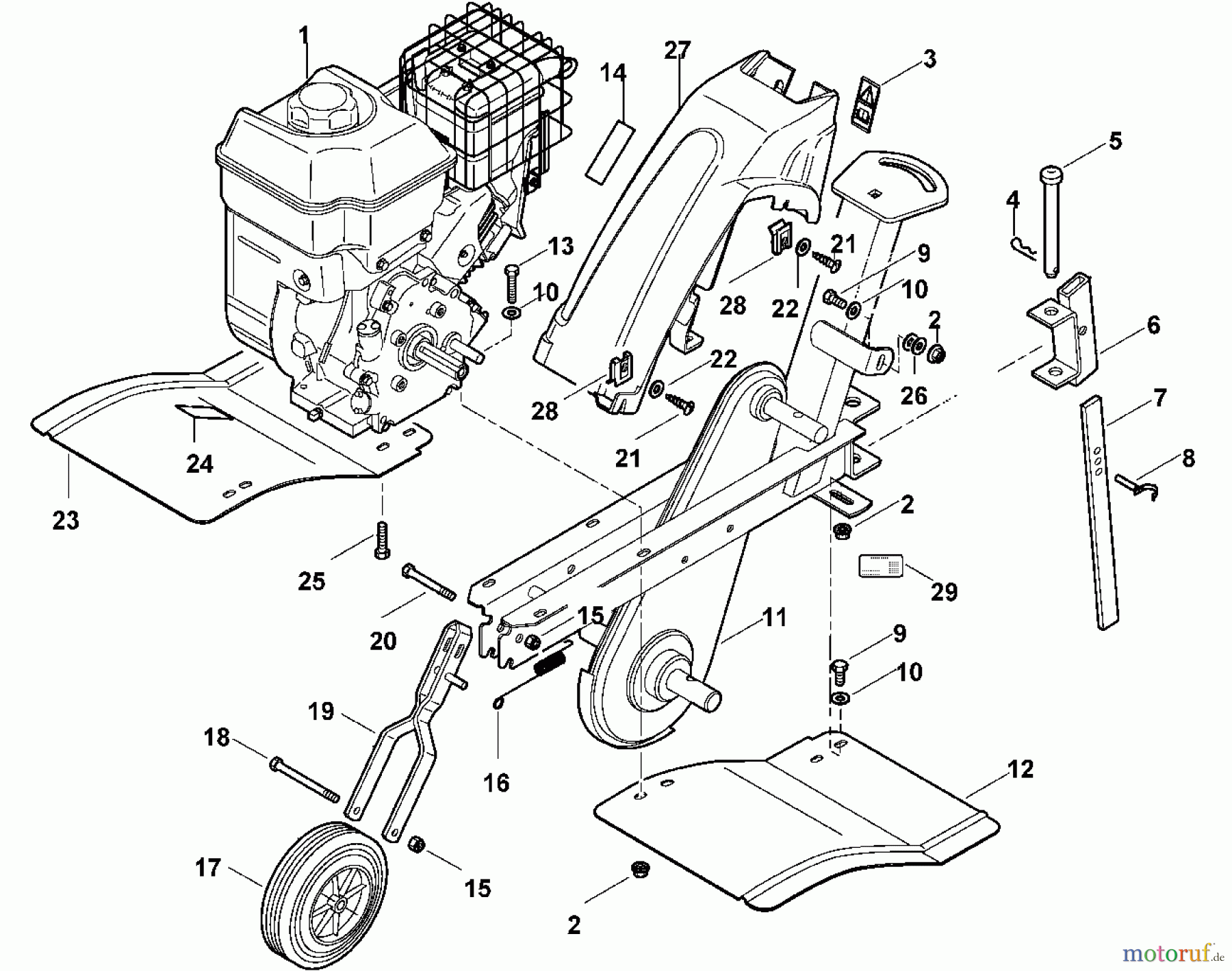 Viking Motorgartengeräte Motorhacken VH 540 B - Grundgerät, Motor