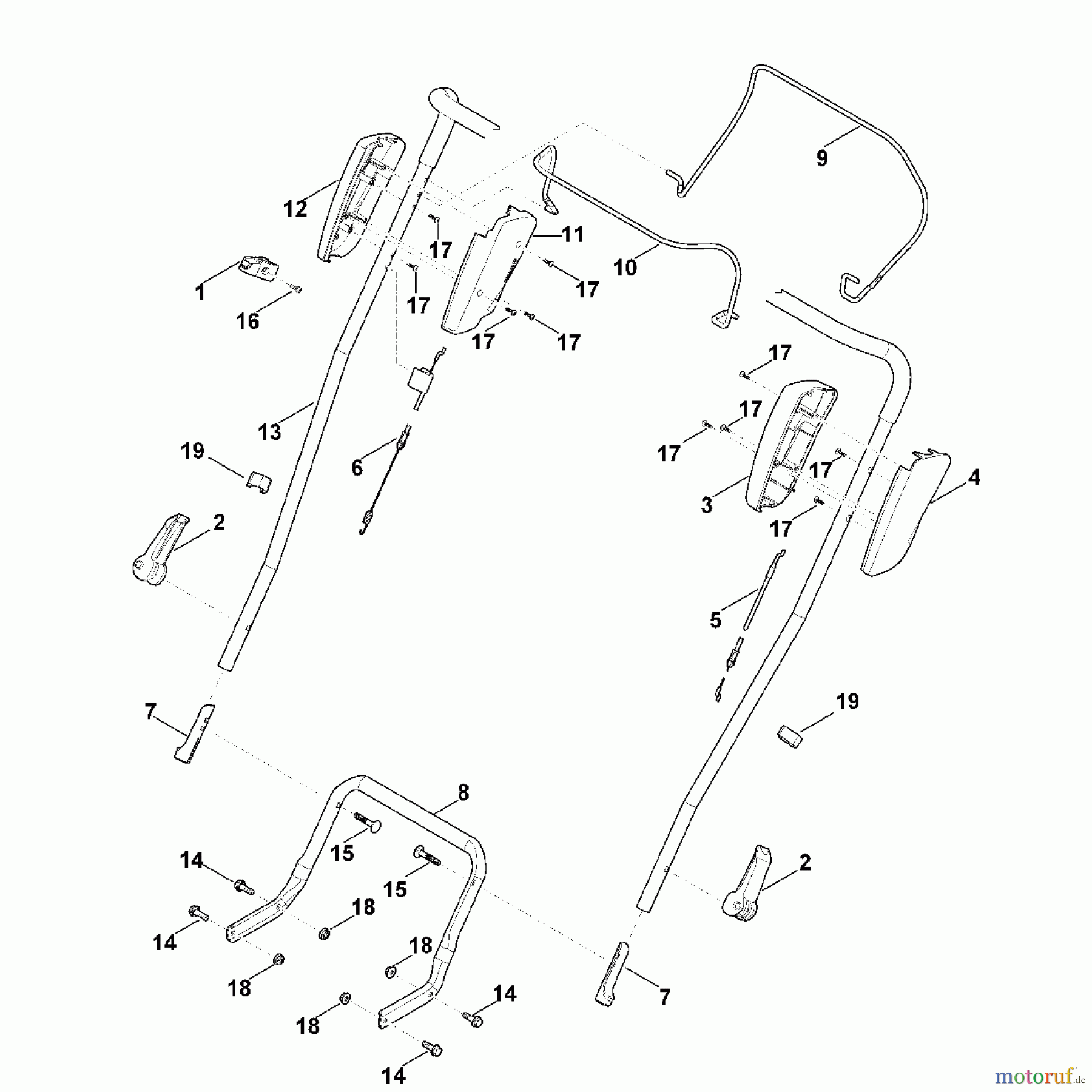 Viking Rasenmäher Benzinrasenmäher MB 4.0 RT A - Lenker