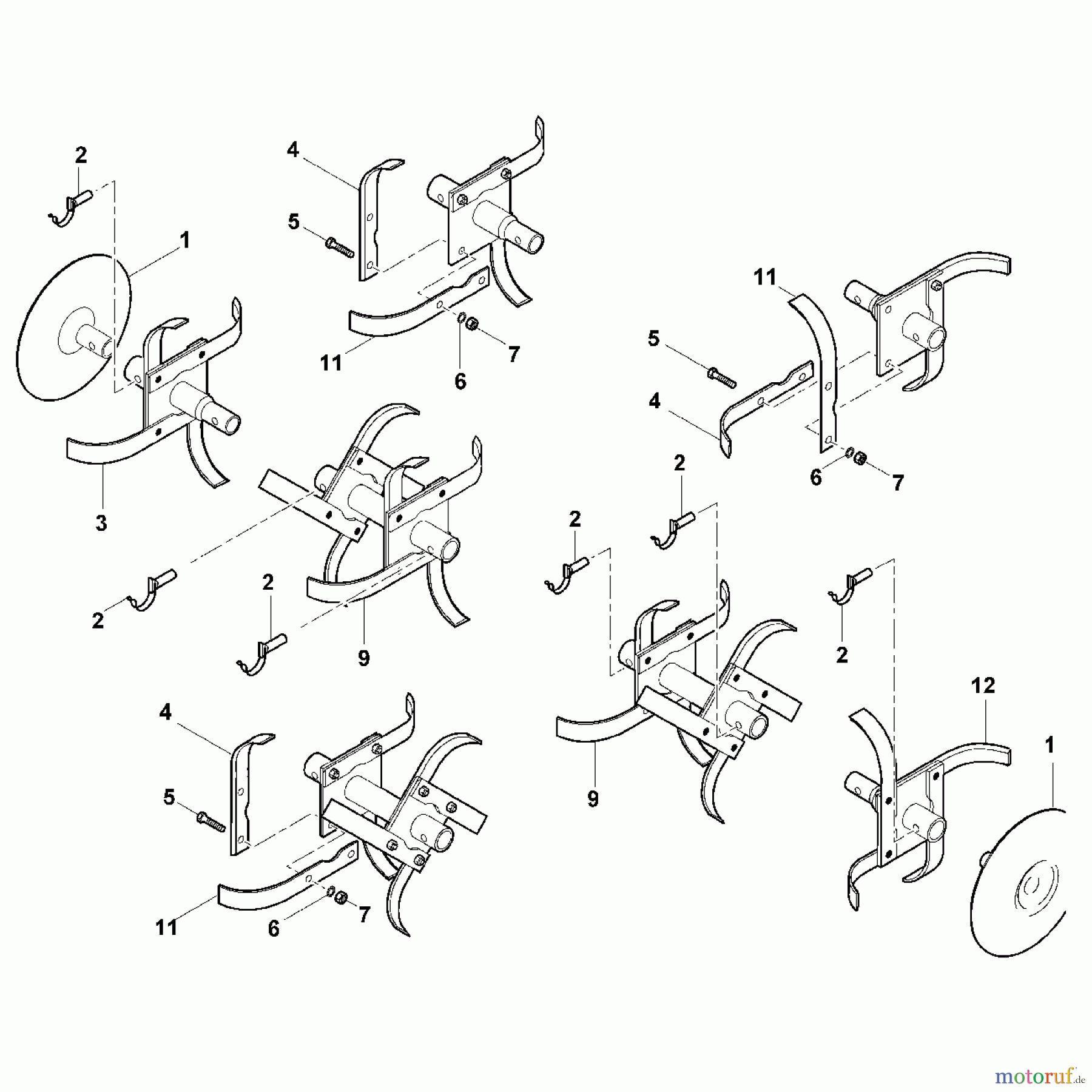 Viking Motorgartengeräte Motorhacken VH 540 D - Hacksatz