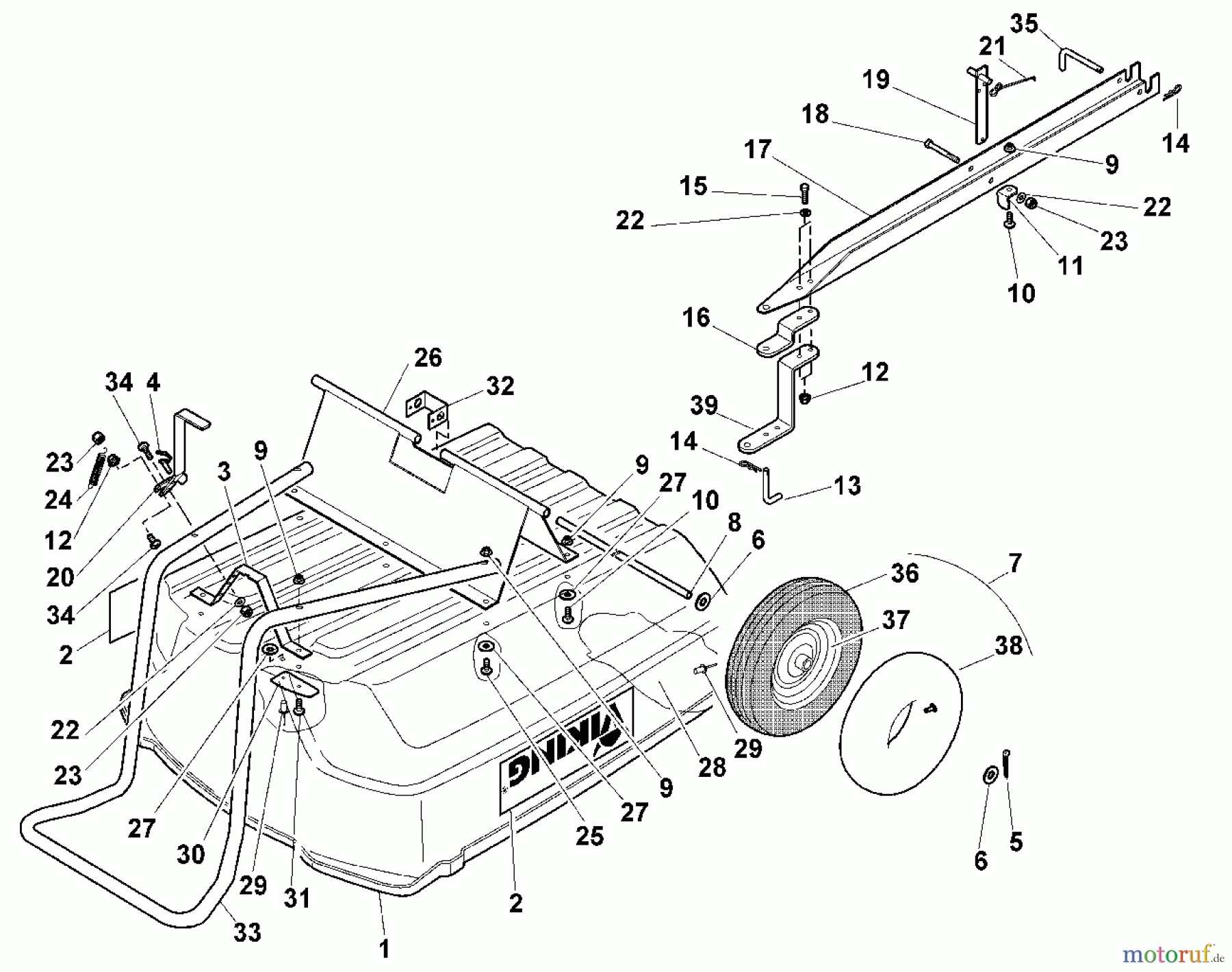  Viking Aufsitzmäher Zubehör Aufsitzmäher Pick Up 300  Kippanhänger A - Kippanhänger