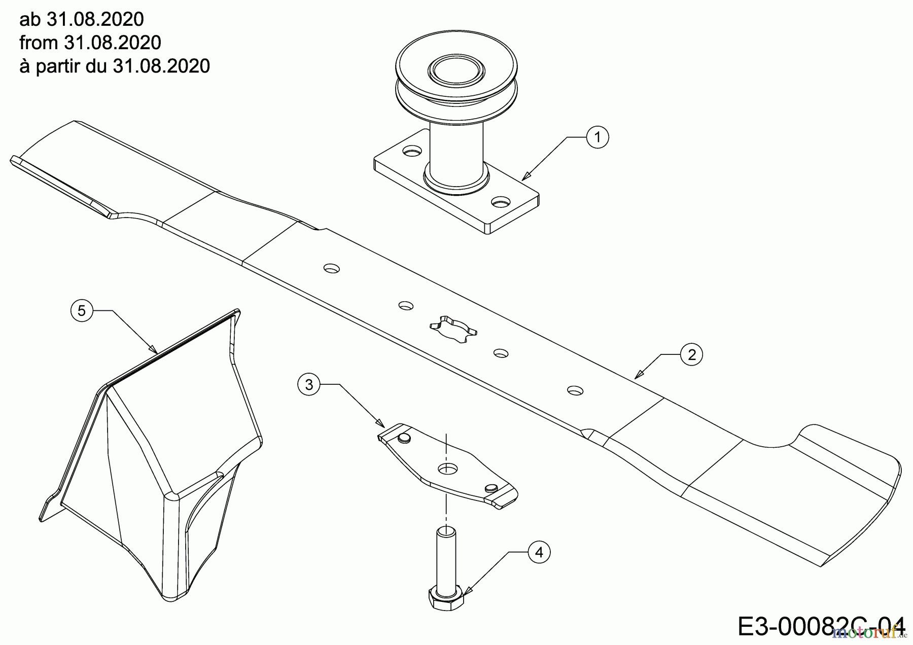  MTD Motormäher mit Antrieb Advance 53 SPKVHW 12BKPN7D600 (2020) Messer, Messeraufnahme, Mulchstopfen ab 31.08.2020