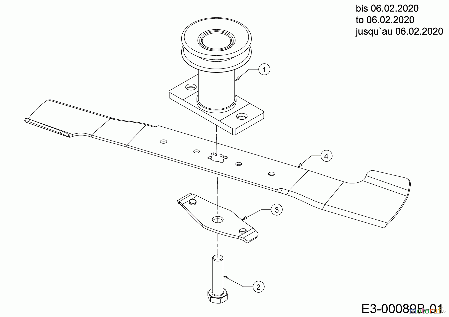 MTD Motormäher mit Antrieb Smart 53 SPO 12C-PCJ6600 (2020) Messer, Messeraufnahme bis 06.02.2020