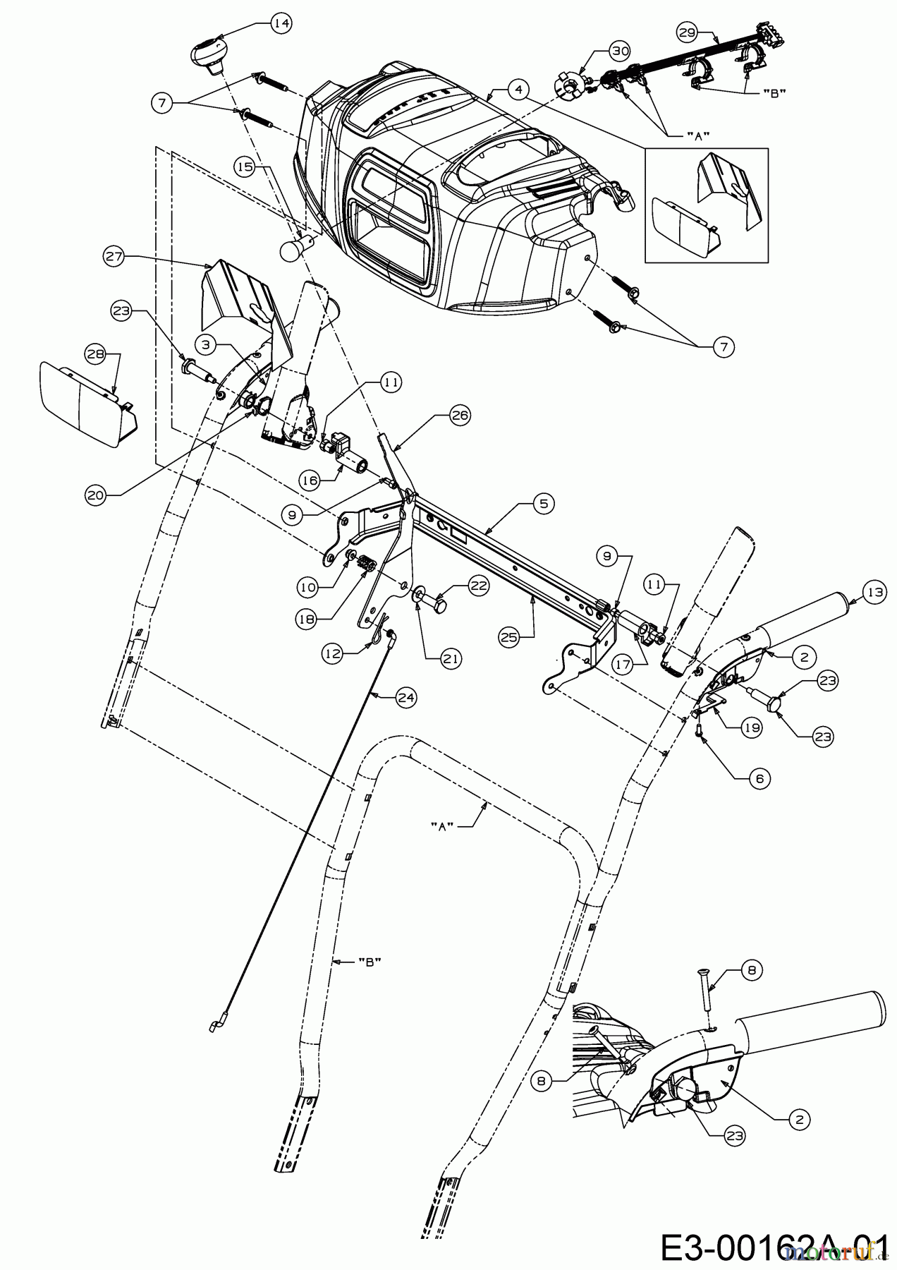 MTD Schneefräsen Optima ME 76 31AY5DT5678 (2019) Armaturenbrett