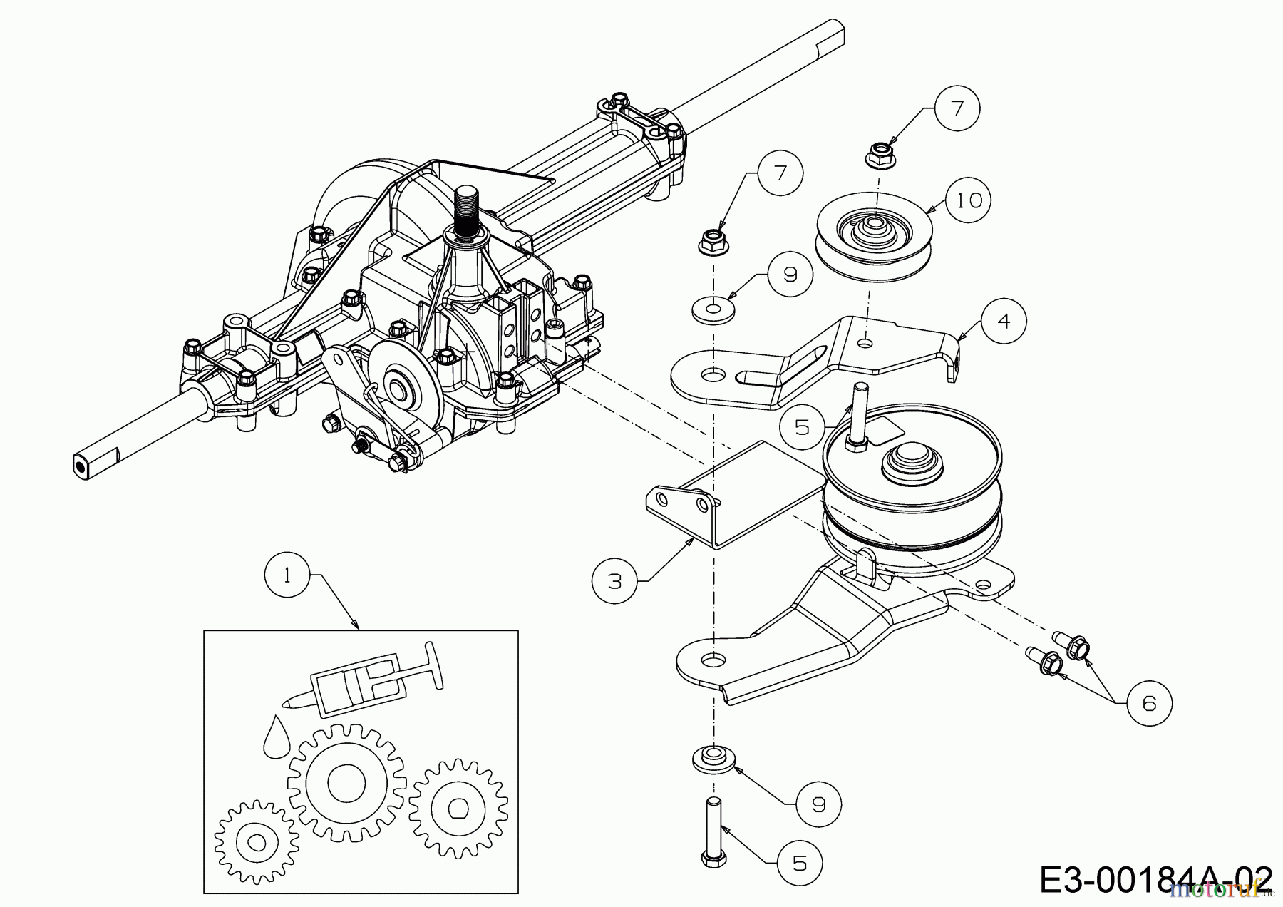  Gartenland Rasentraktoren GL 17,5-107 T 13AN77KG640  (2019) Getriebeträger, Halter Spannrolle
