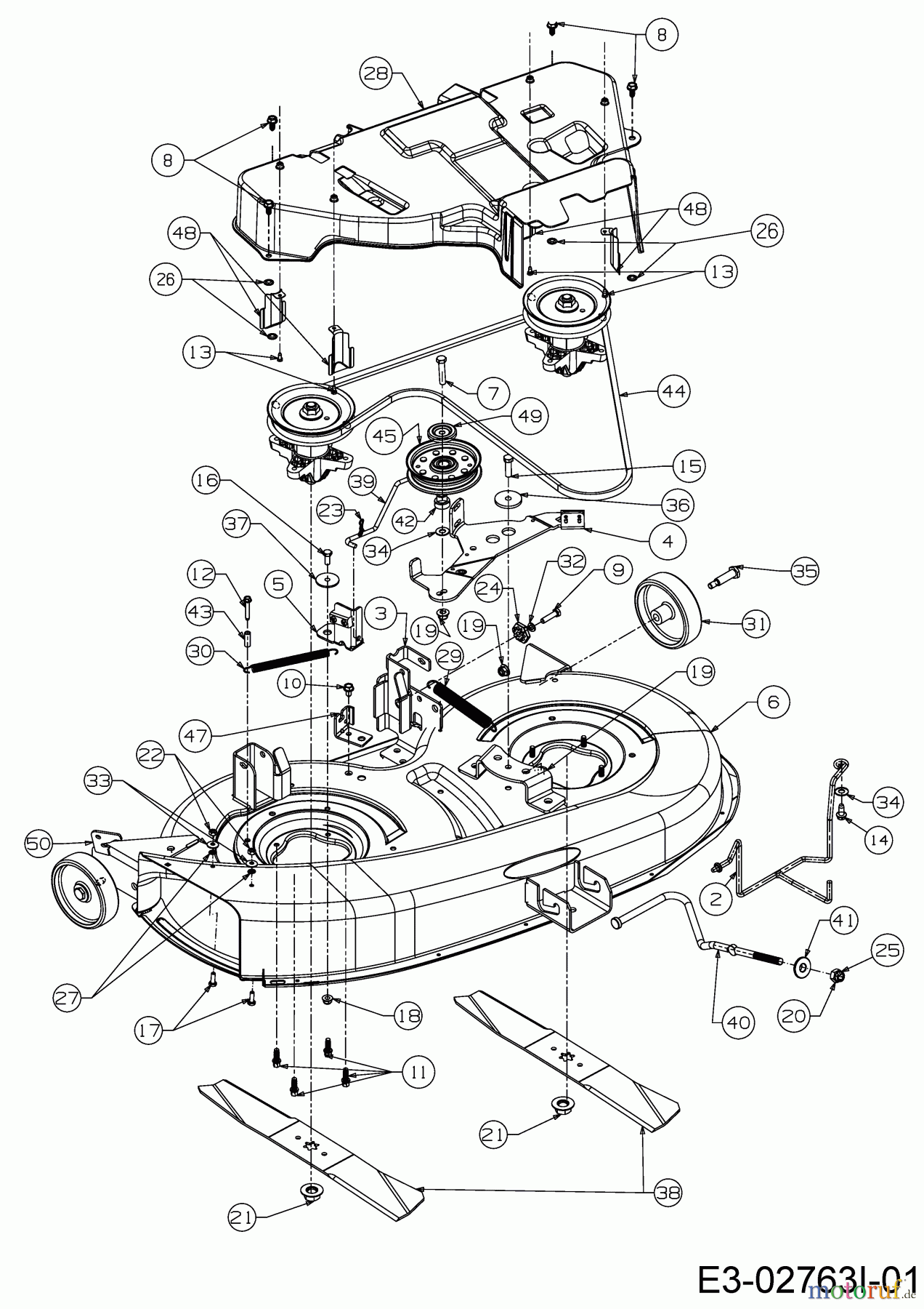 MTD Rasentraktoren Smart RF 130 H 13HH79KF600 (2020) Mähwerk F (38