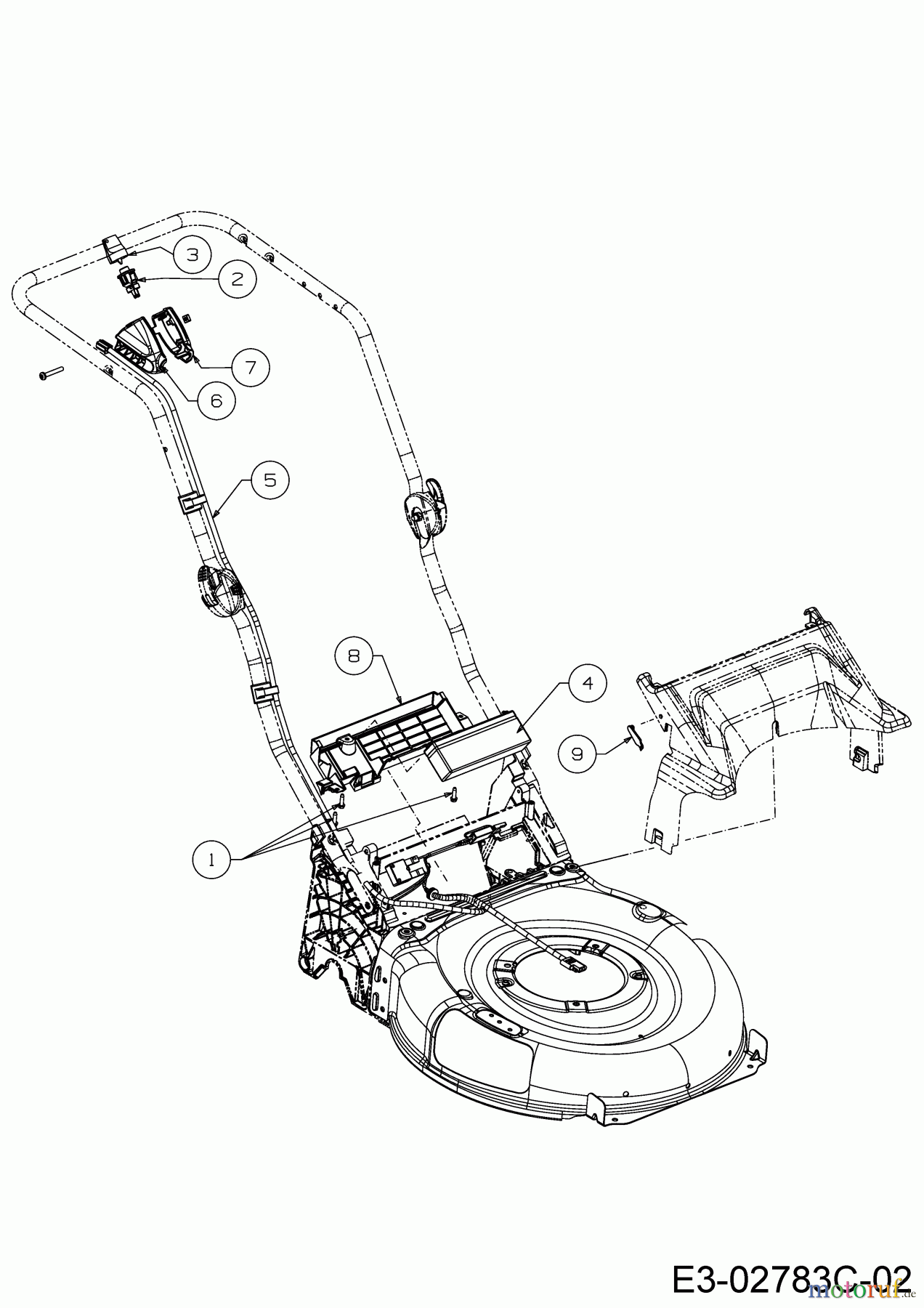 MTD Motormäher mit Antrieb 53 SPOSE 12AEPCS7678 (2019) Batterie, Kabelbaum