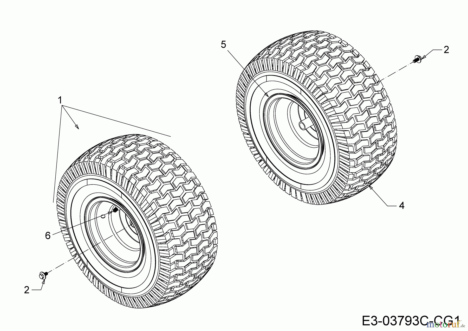 Bestgreen Rasentraktoren BG PRO 107 HSBK 13HM79KG655 (2019) Räder hinten