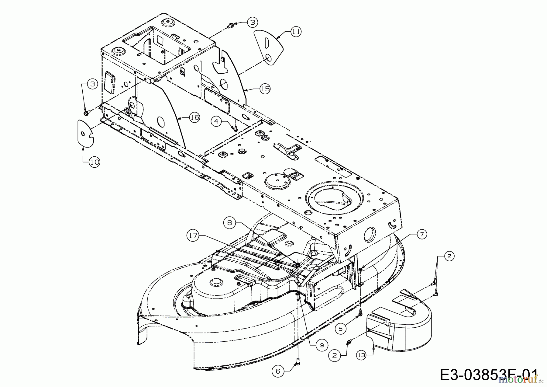 Helington Rasentraktoren H 96 H 13A879KG686 (2020) Abdeckungen Mähwerk G (42