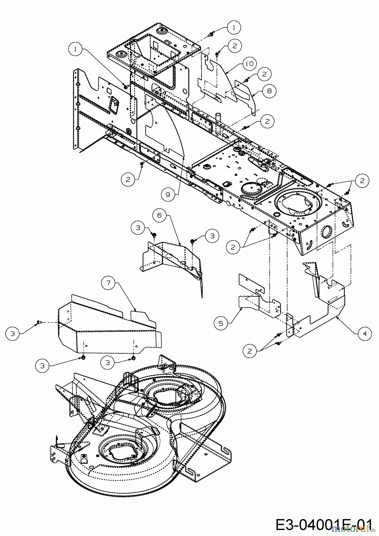 Helington Rasentraktoren H 92 T 13A776KE686 (2019) Keilriemenschutz Mähwerk E (36