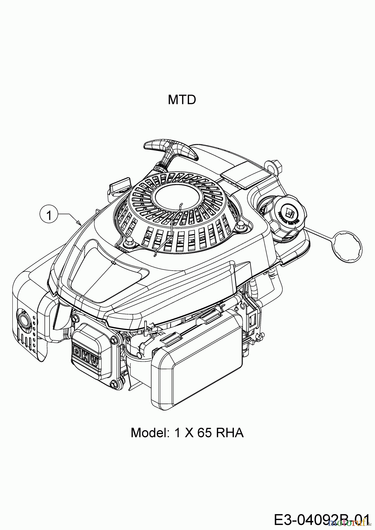 MTD Motormäher mit Antrieb 5350 HW 12A-PDJ6600  (2018) Motor MTD