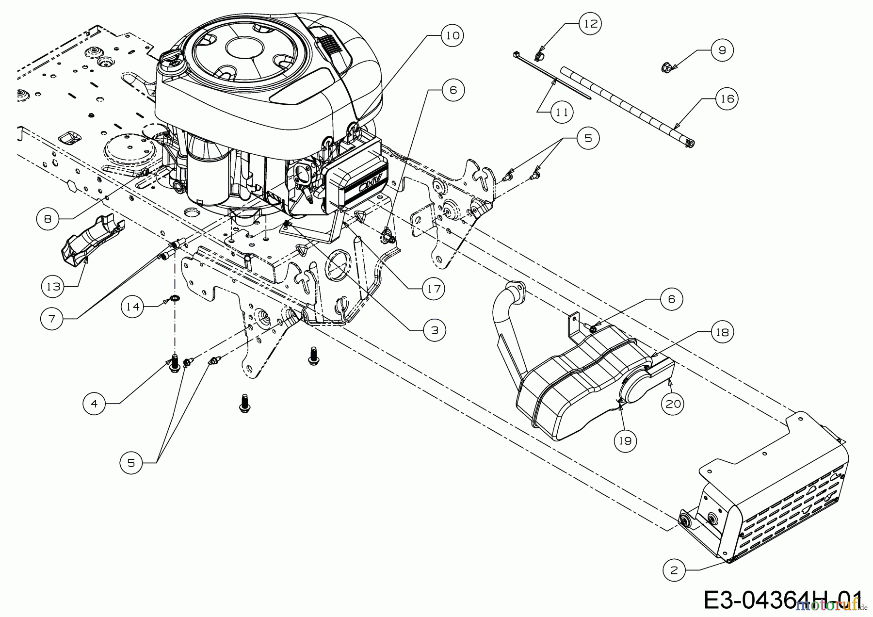 MTD Rasentraktoren MTD 92 13CH765E600 (2020) Motorzubehör