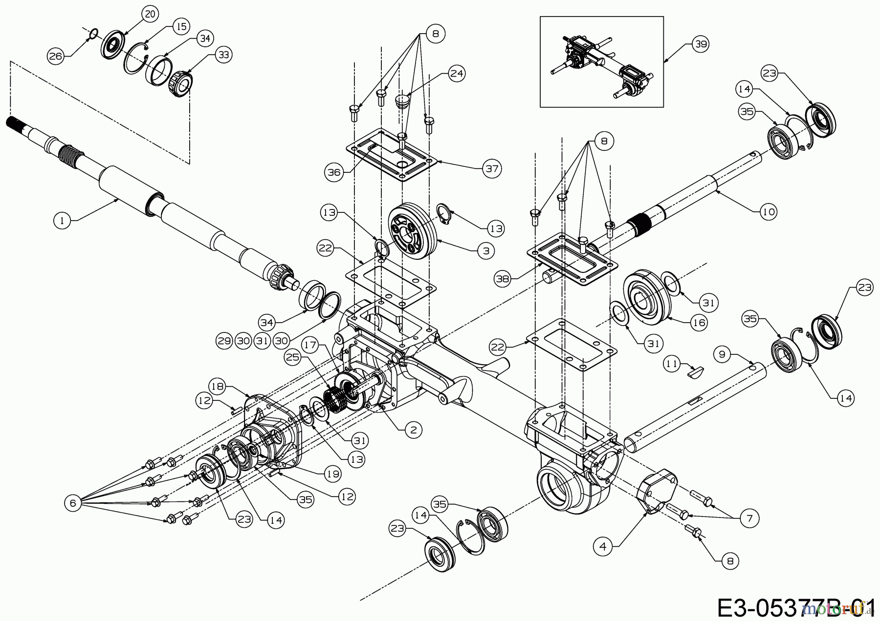 MTD Motorhacken T/405 M 21AA46M3678 (2019) Getriebe