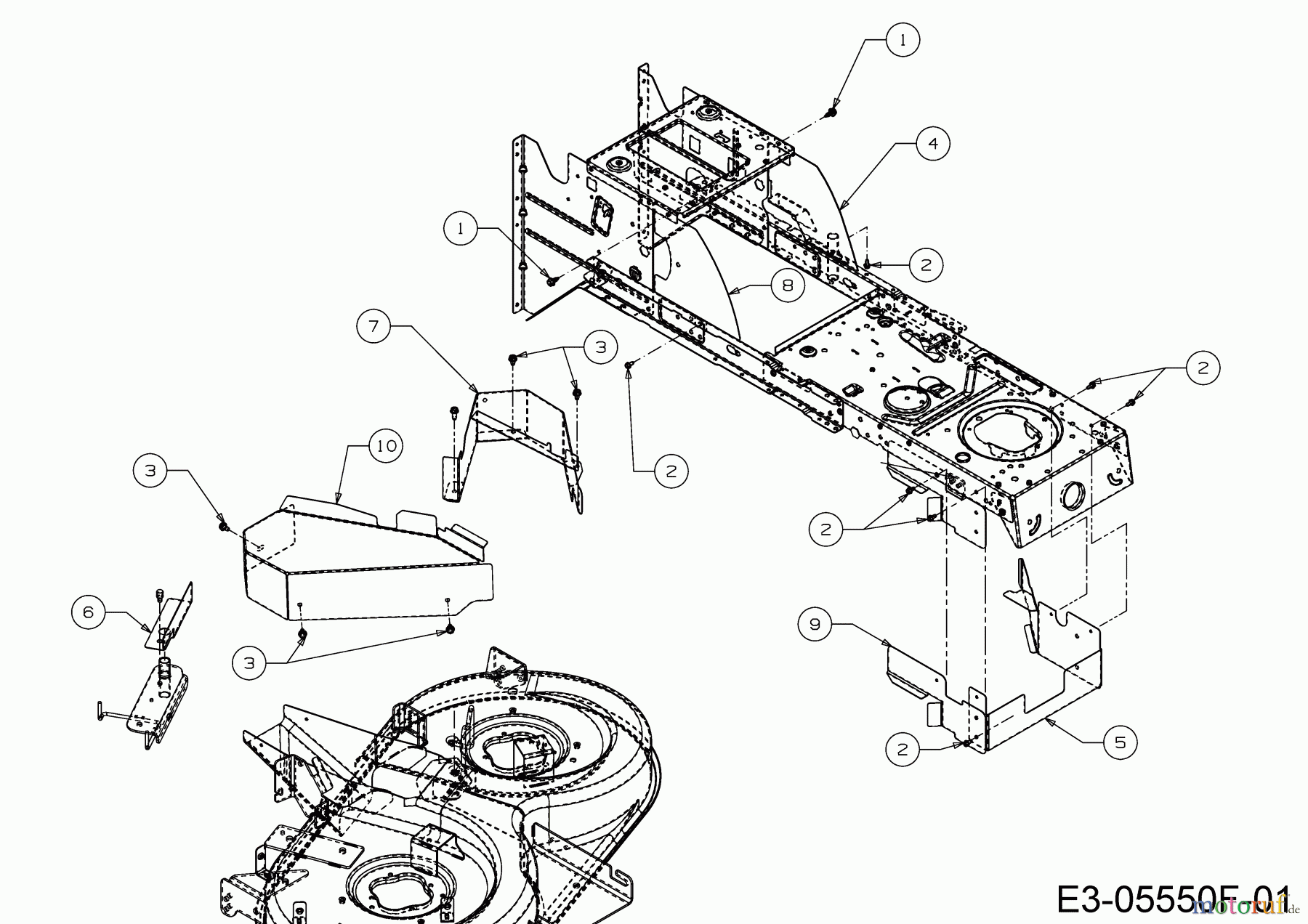 MTD Rasentraktoren LT 105 EXHK 13AG71KN682 (2019) Abdeckungen Mähwerk N (41