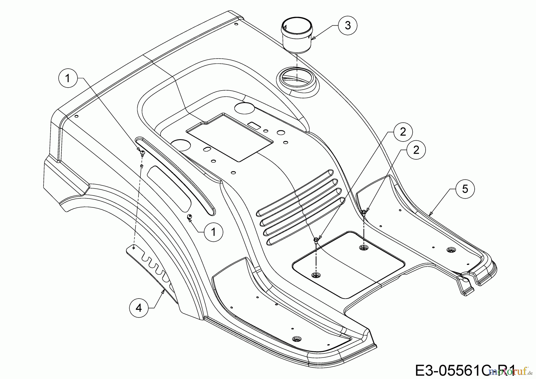MTD Rasentraktoren Smart RE 130 HM 13A271KE600 (2020) Sitzwanne
