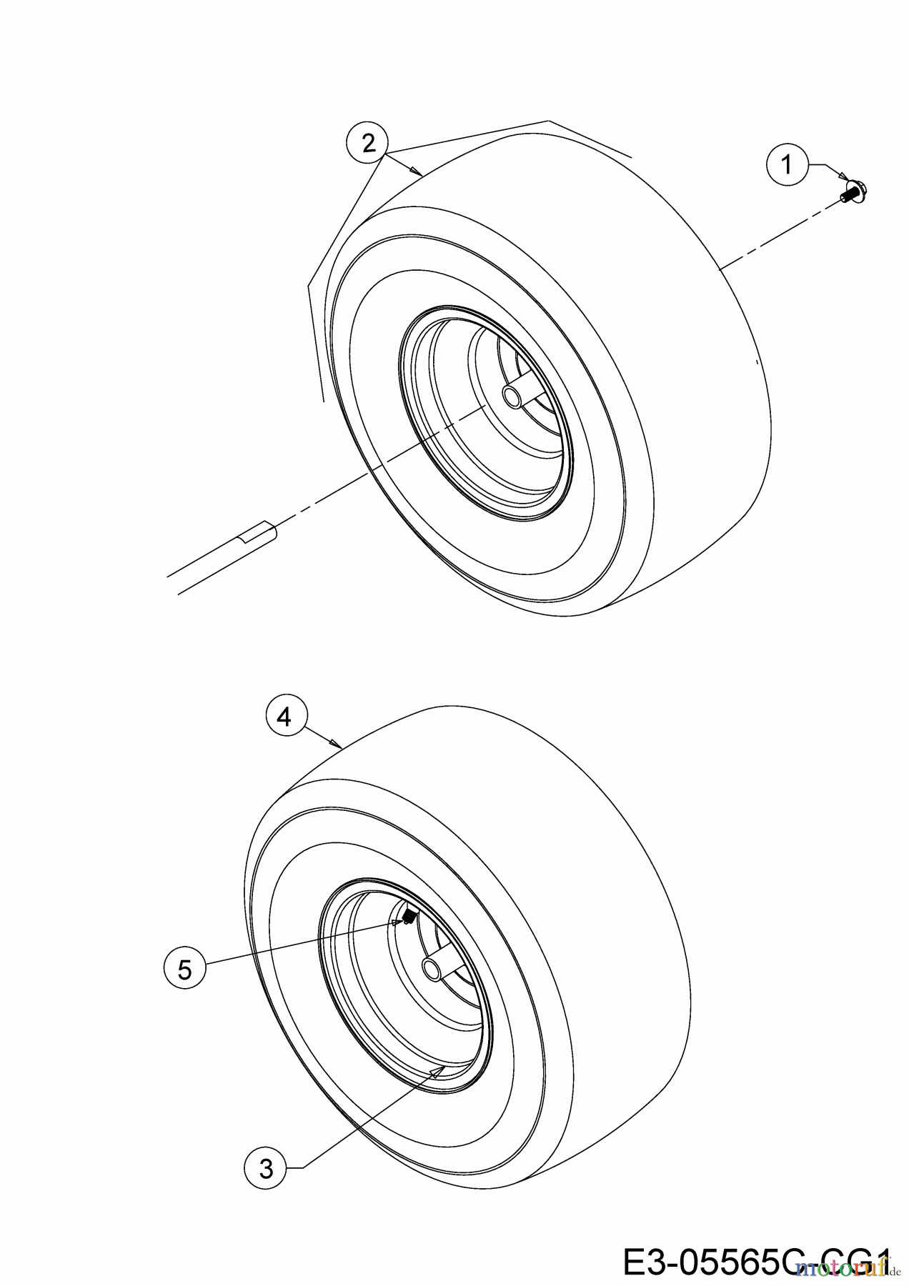 Helington Rasentraktoren H 92 H 13A871KE686 (2020) Räder hinten