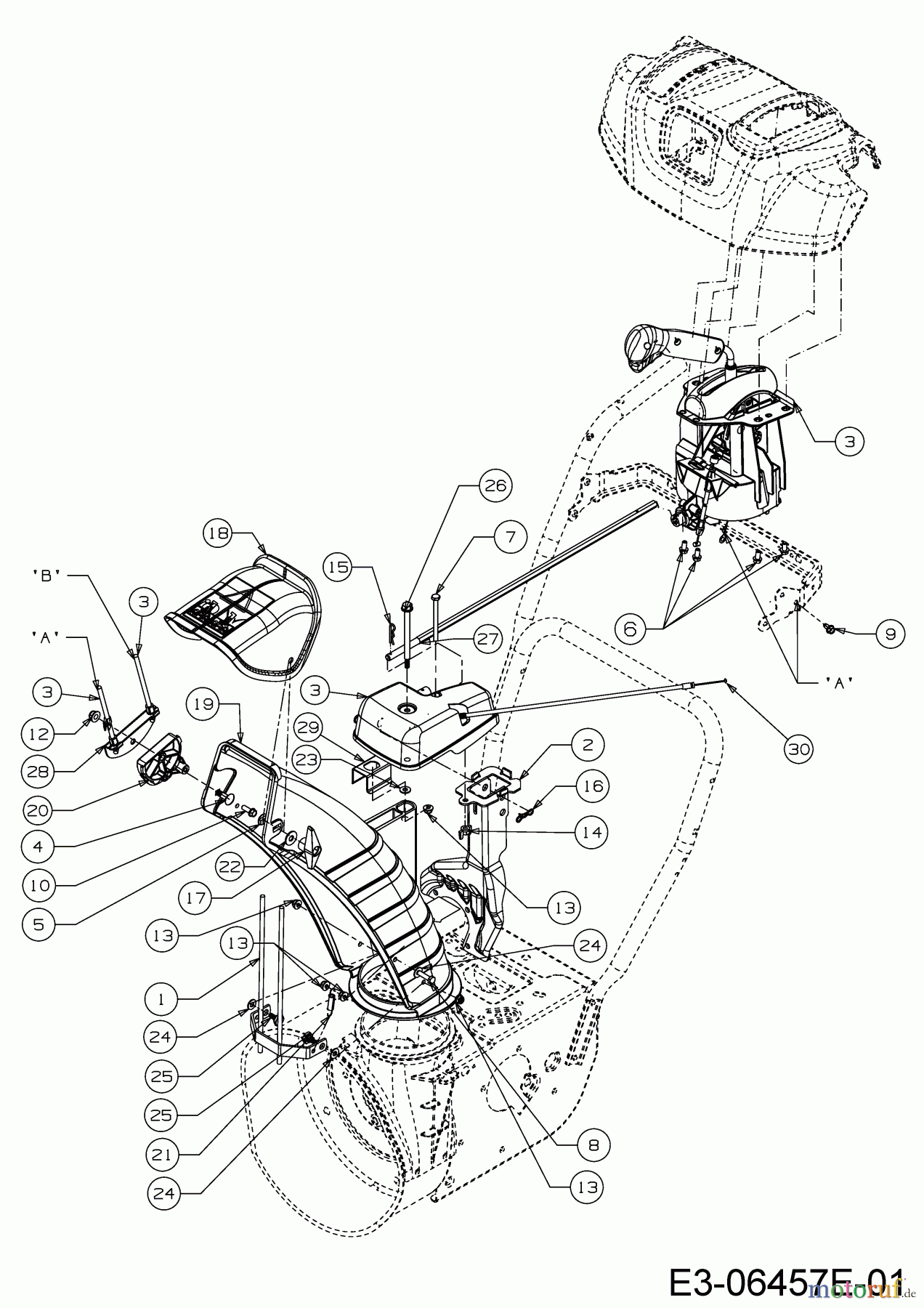 MTD Schneefräsen Optima ME 66 T 31AY7FT3678 (2019) Auswurfschacht, Joystick