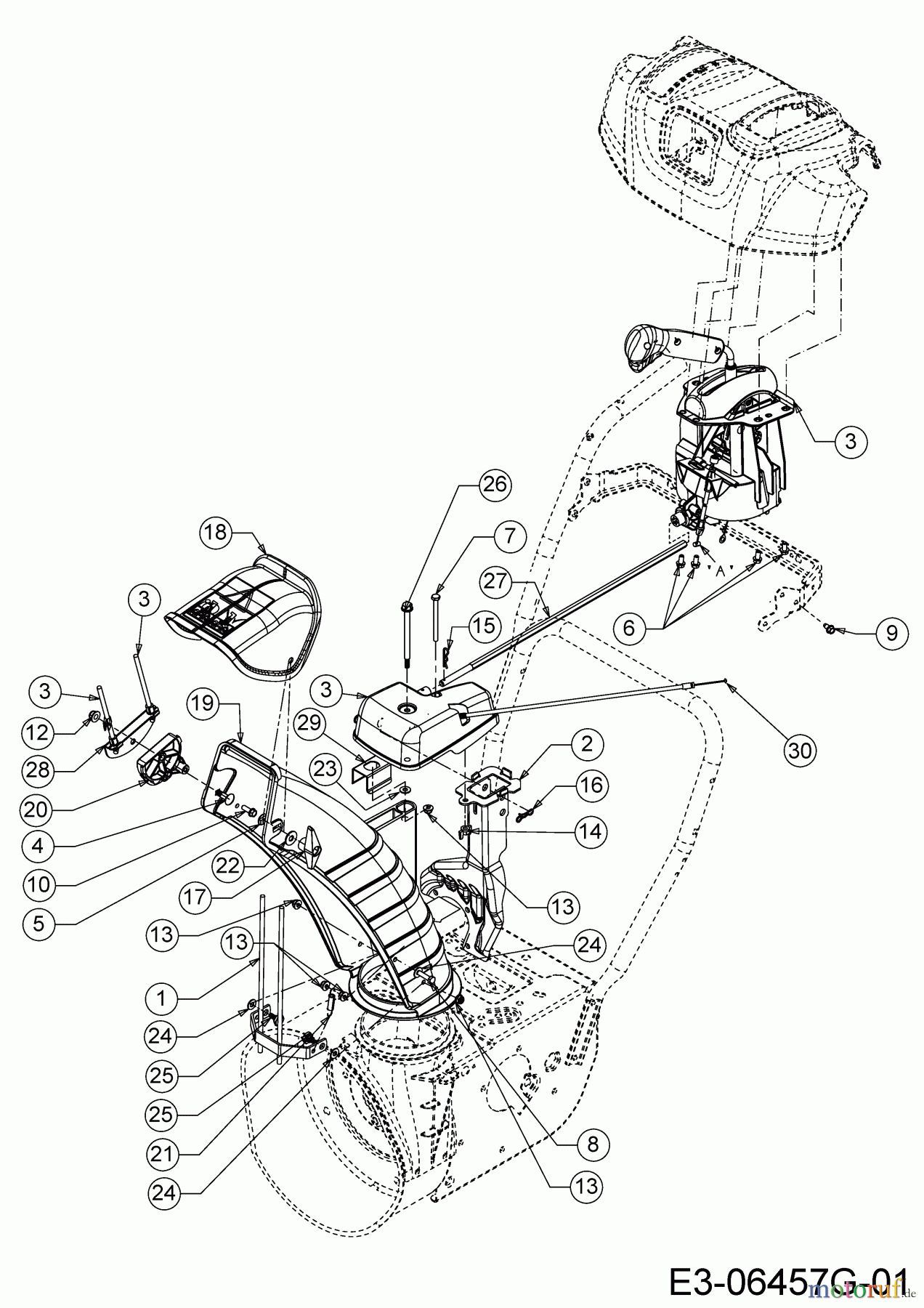 MTD Schneefräsen Optima ME 66 T 31BY7FT3678 (2021) Auswurfschacht, Joystick