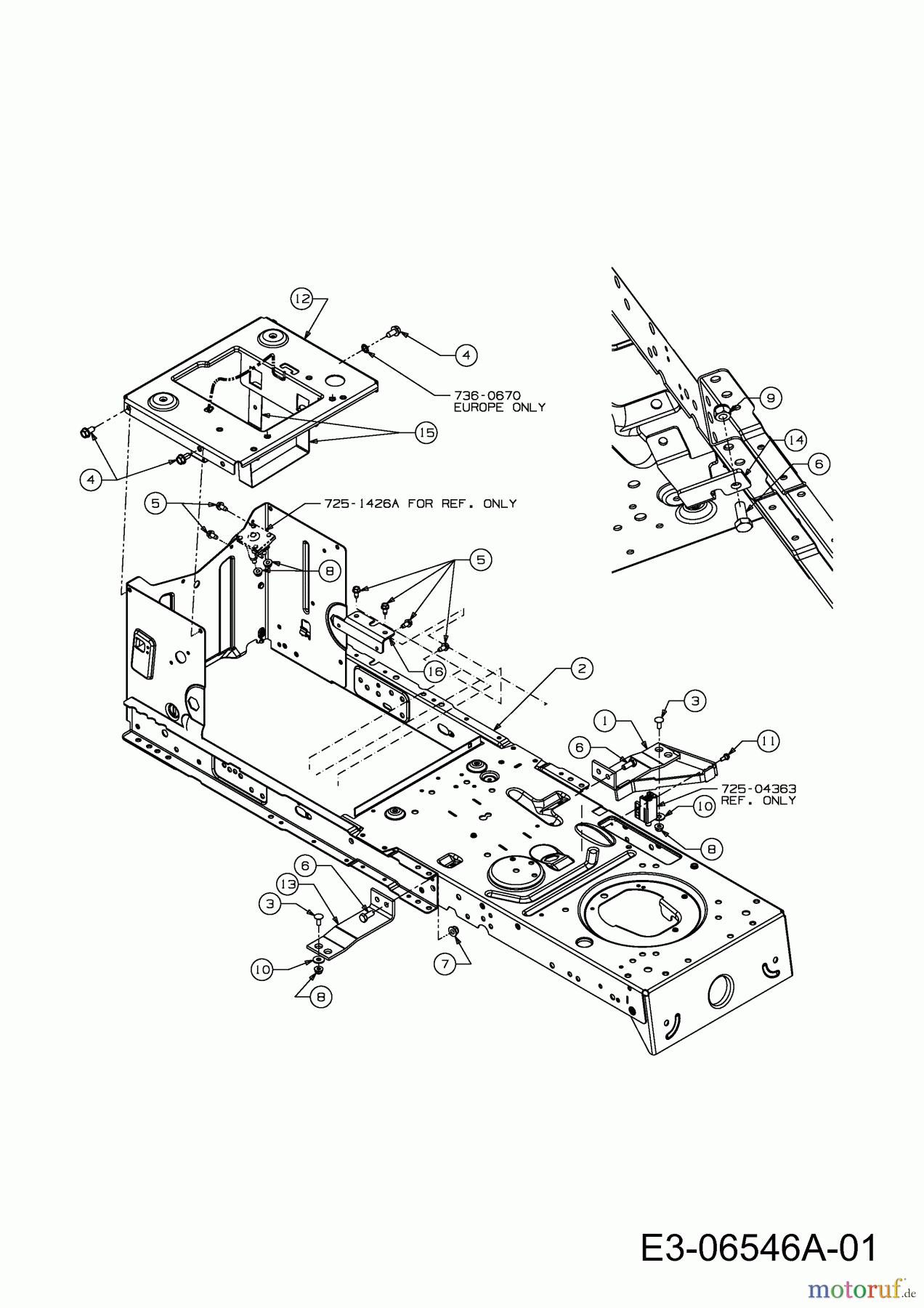 Craftsman Rasentraktoren LT 2000 13AJ77SG699 (2011) Rahmen